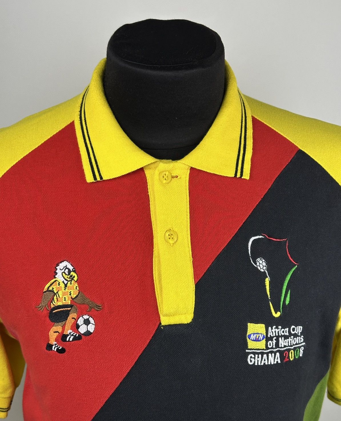 Other Ghana 2008 Africa Cup Polo Shirt Embroidered Football Size US L / EU 52-54 / 3 - 2 Thumbnail