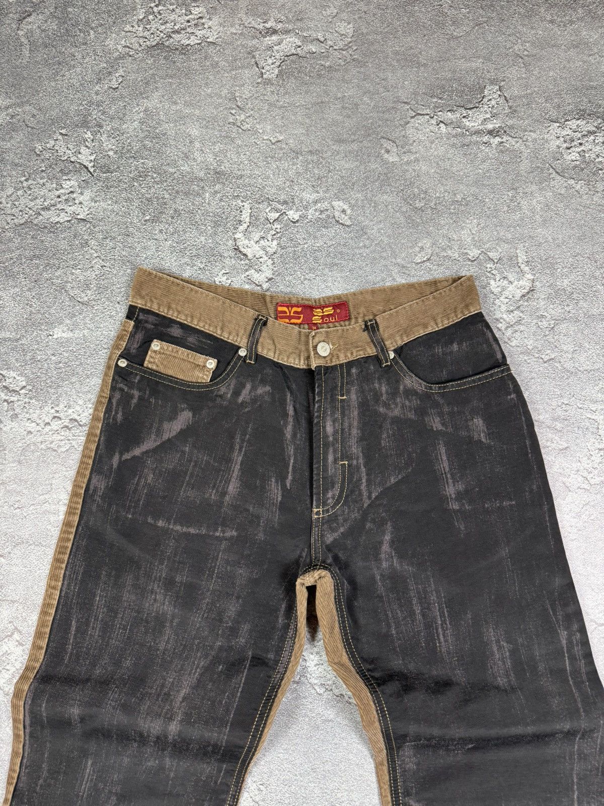 If Six Was Nine 2000s 5S Y2K Flare Bootcut Patch Work Pants Size 32 Size US 32 / EU 48 - 7 Thumbnail