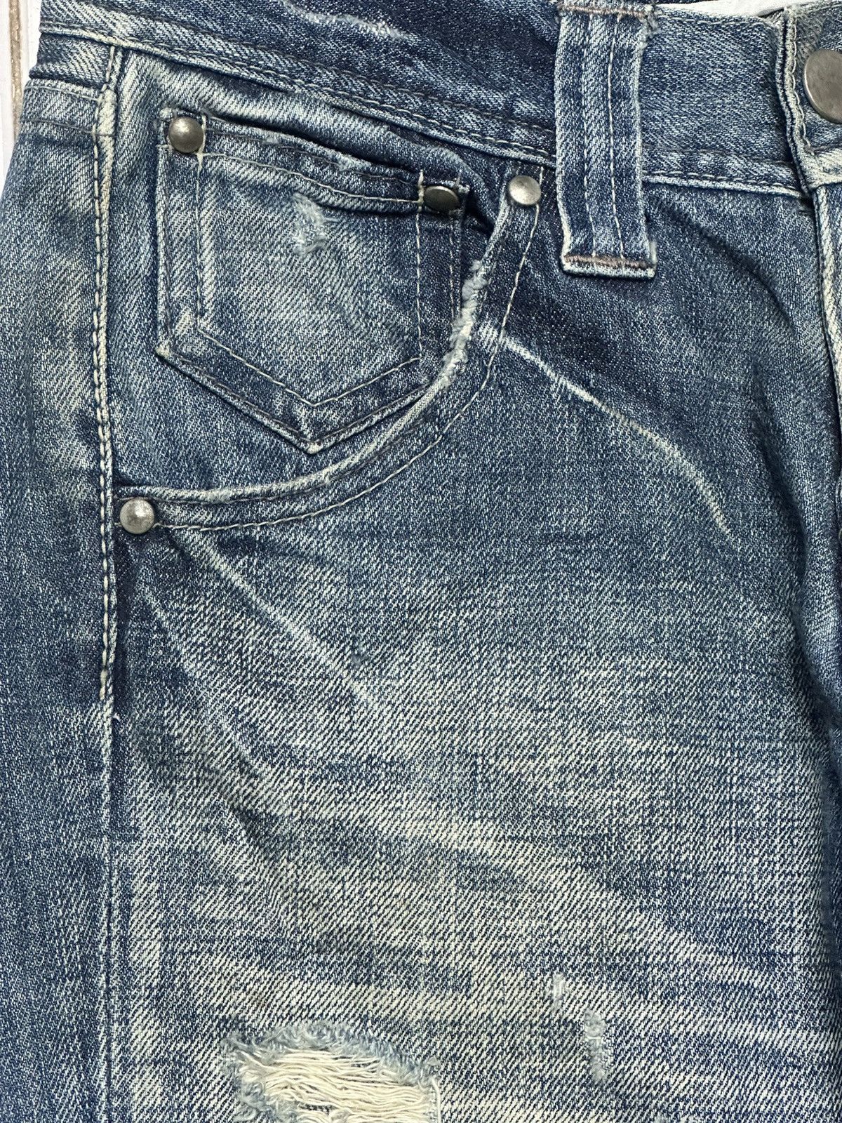Vintage Vintage Varosh Bell-Bottom Flare Distressed Ripped Faded 💥 Size US 30 / EU 46 - 7 Thumbnail