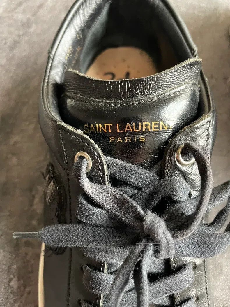 Saint Laurent Paris Saint Laurent Paris Black lightning heart stud flat shoes Size US 9 / EU 42 - 6 Thumbnail