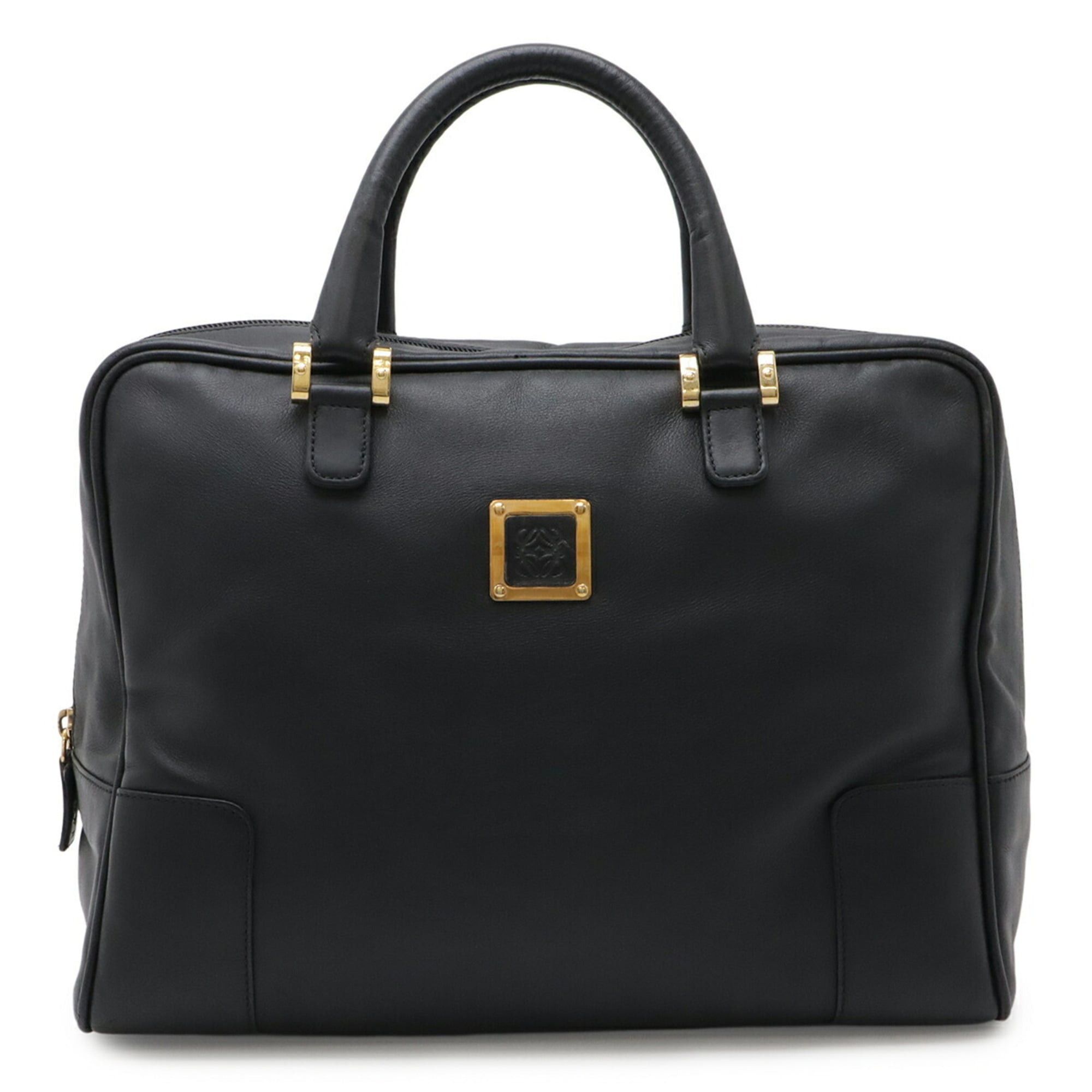 Loewe LOEWE Amazona Anagram Boston Bag Handbag Leather Black Size ONE SIZE - 1 Thumbnail