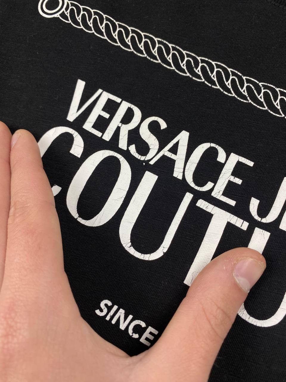 Versace Versace Jeans Couture T-Shirt Big Logo Men XS Black Size US XS / EU 42 / 0 - 4 Thumbnail