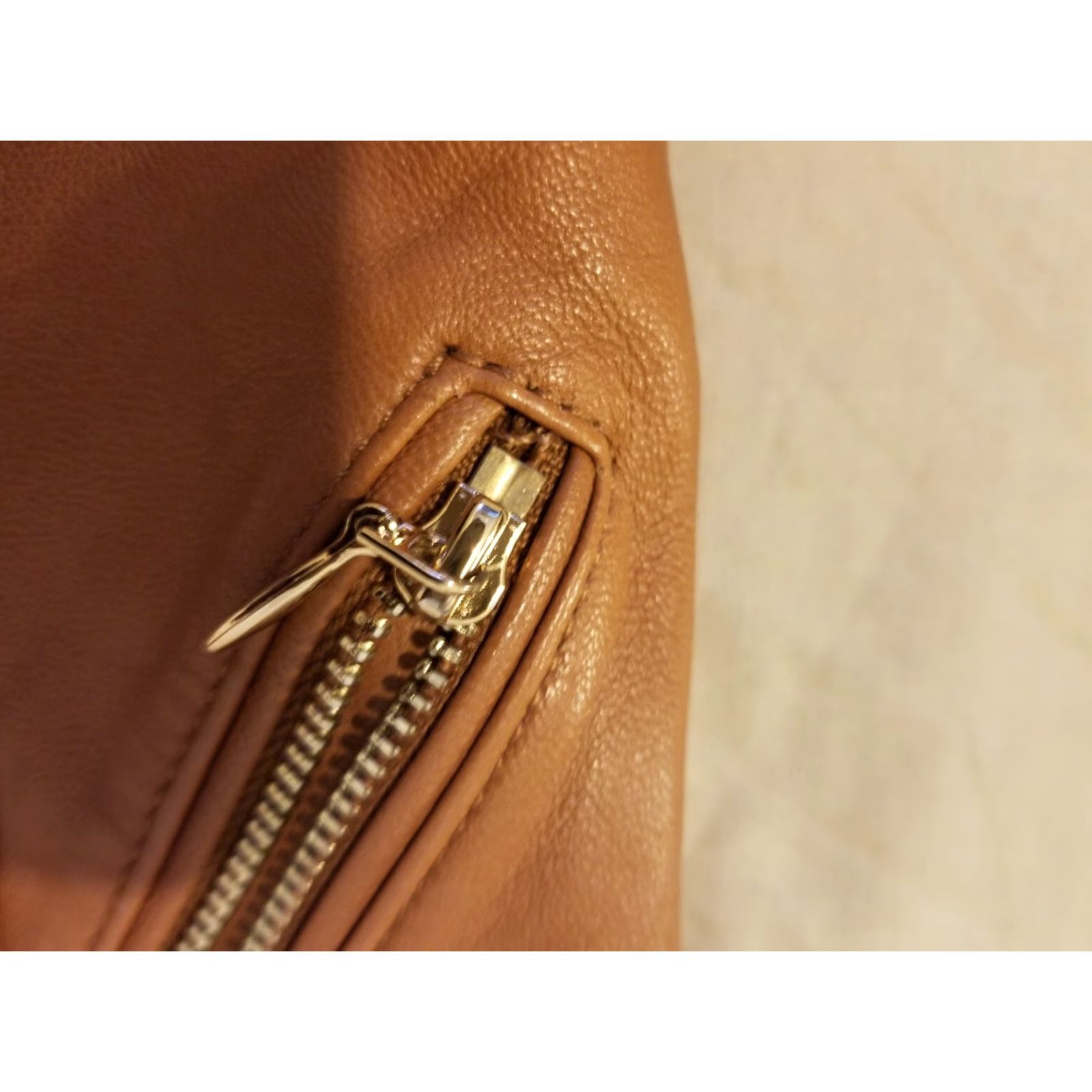 White House Black Market Womens White House Black Market Leather Jacket S Small Brown Shirt? Size S / US 4 / IT 40 - 5 Thumbnail