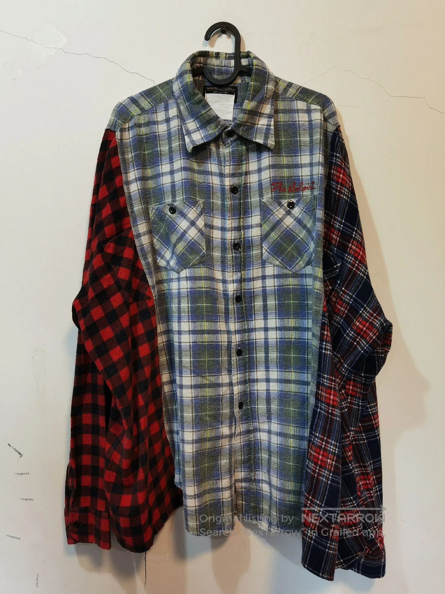 Takahiromiyashita The Soloist. vintage patchwork flannel long sleeve shirt. Size US XXL / EU 58 / 5 - 1 Thumbnail