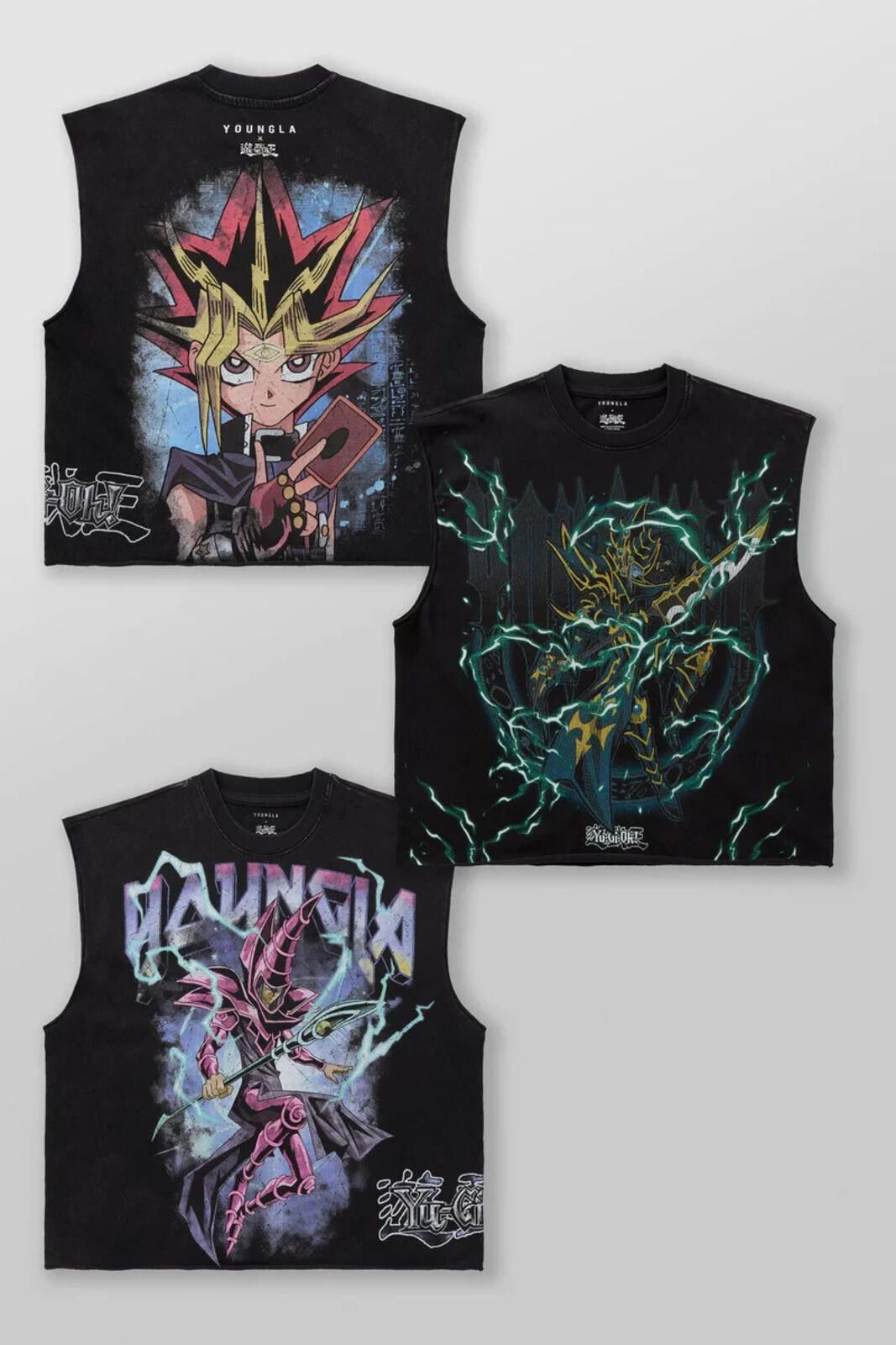 YoungLA YoungLA- Mens Medium Dark Magician-3033 -Yu-Gi-Oh!® Cut-Offs Size US M / EU 48-50 / 2 - 4 Thumbnail