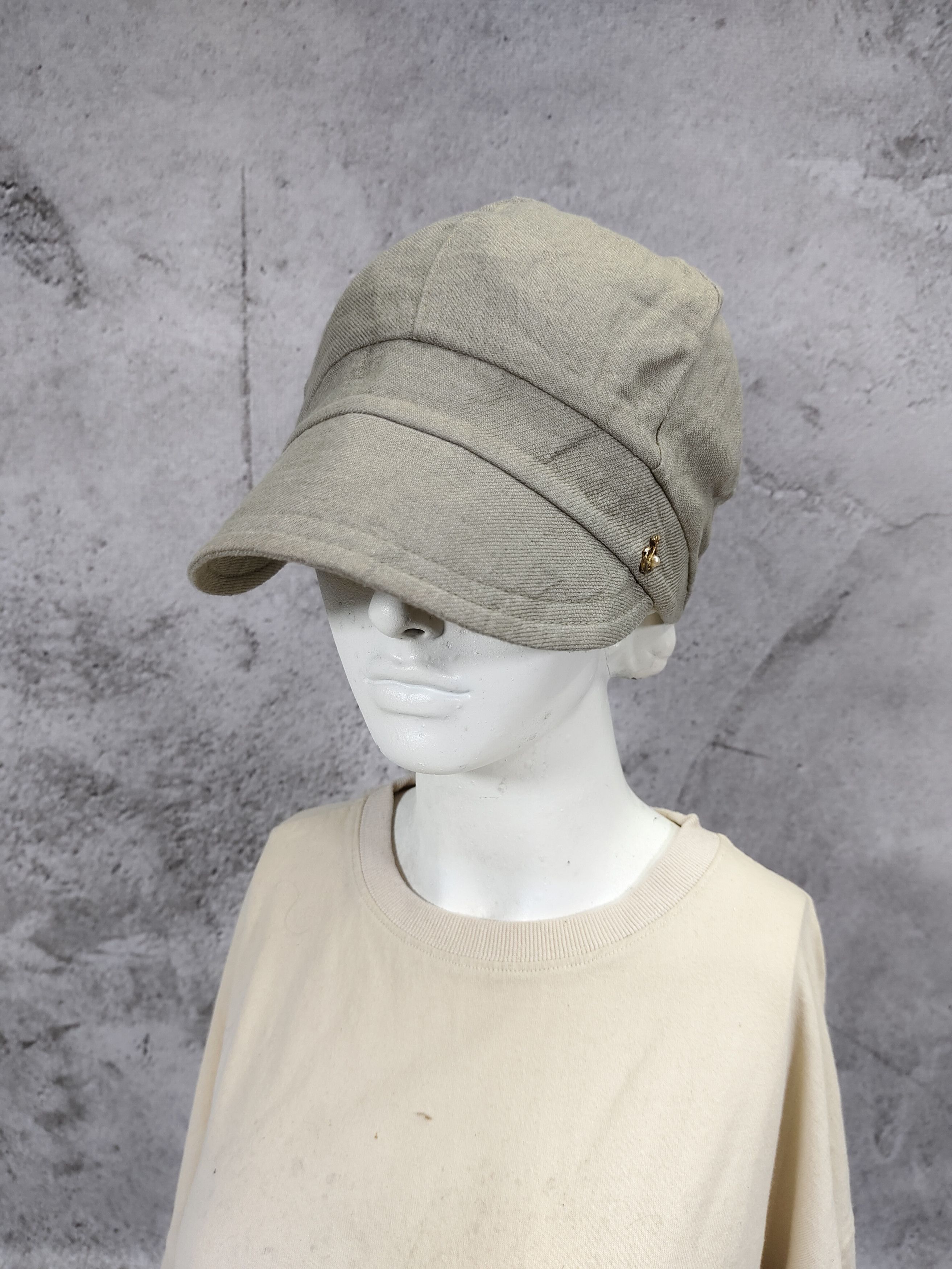 CA4LA 2000s CA4LA🇯🇵Minimalis Streetwear Linen Marine Newsboy Cap Size ONE SIZE - 2 Thumbnail
