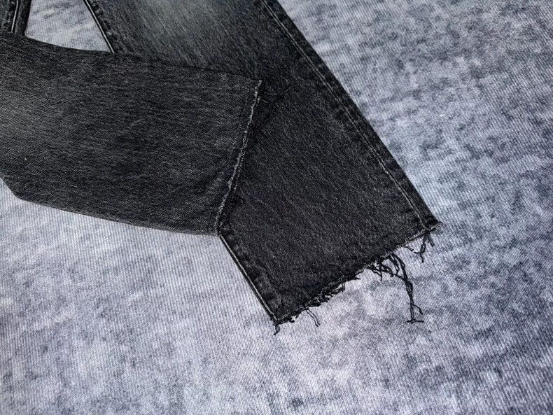 Saint Laurent Paris saint Laurent paris17fw Cat's Paw Black Grey Fringed Beef Size US 28 / EU 44 - 4 Thumbnail