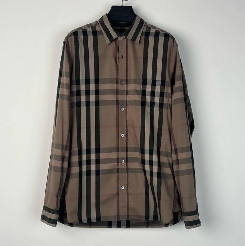 Burberry Burberry Khaki Long Sleeve Men's Shirt Size US S / EU 44-46 / 1 - 1 Thumbnail