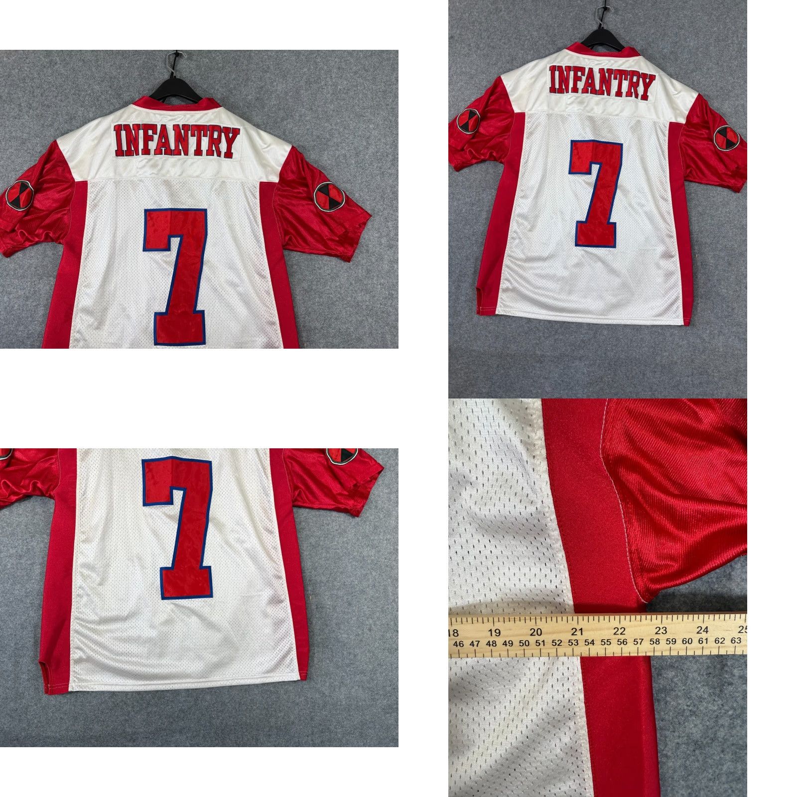 Vintage VINTAGE Battlefield Collection US Army 7 ID 7th Infantry Division Jersey Men L Red White Size US L / EU 52-54 / 3 - 9 Thumbnail