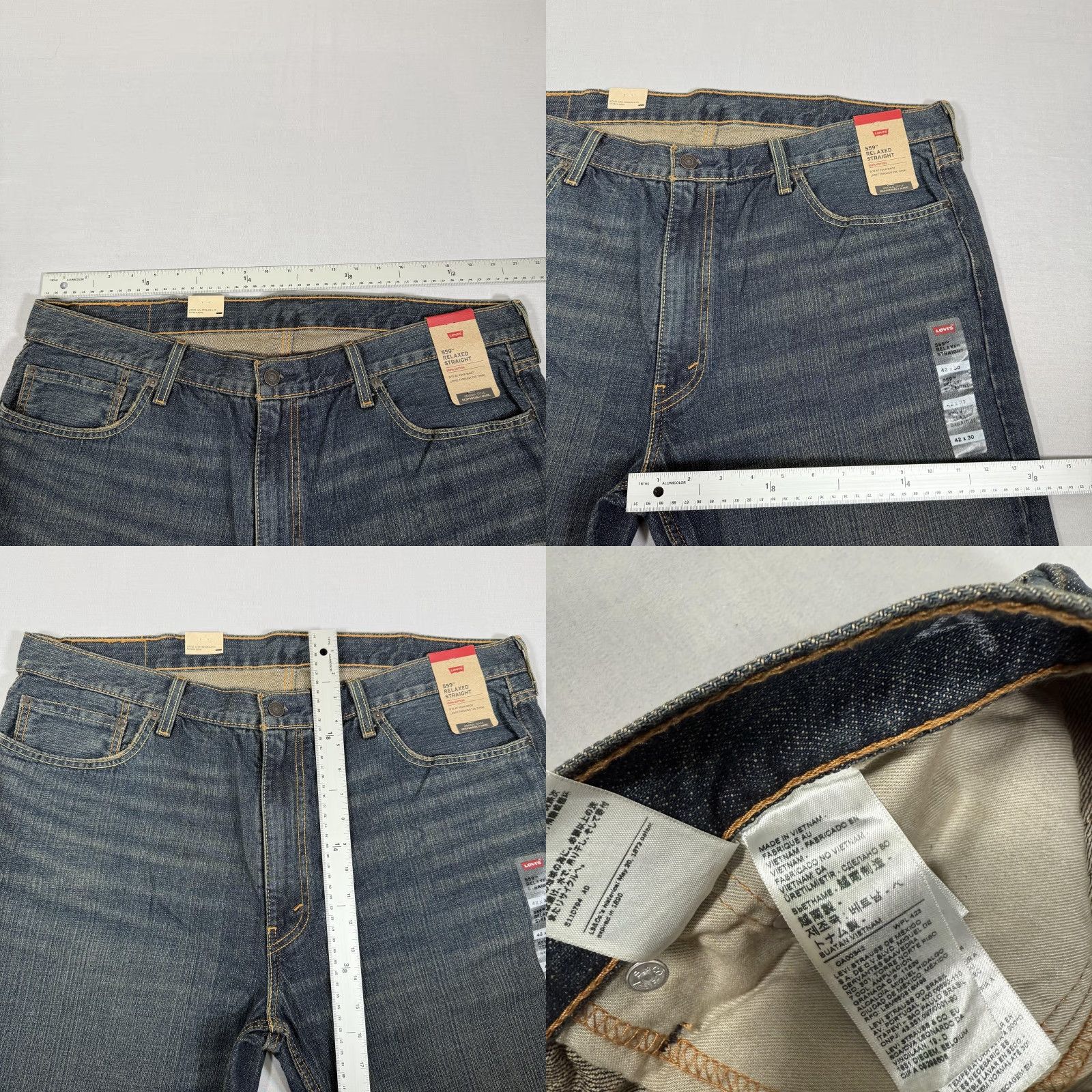 Levi's Levis Jeans Mens 42x30 Blue 559 Relaxed Straight Fit Baggy Denim Pants Western Size US 42 / EU 58 - 8 Thumbnail