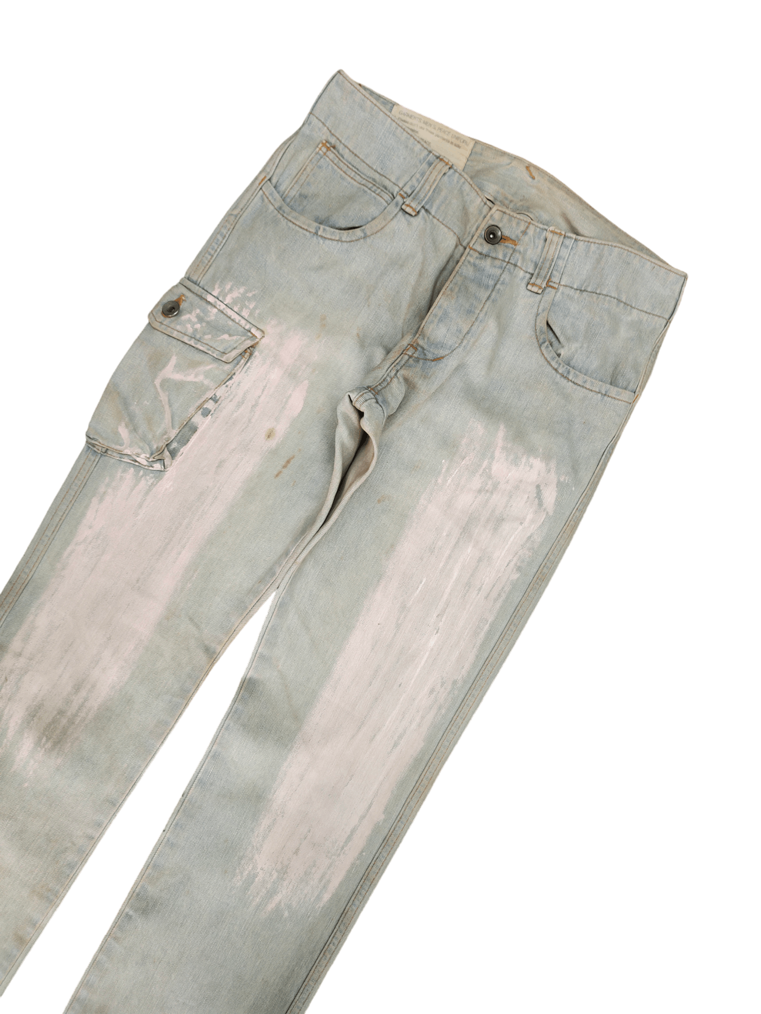 Kapital 1990s John Bull Dirty Worker Cargo Denim Pants 1967 Pattern Size US 30 / EU 46 - 5 Thumbnail
