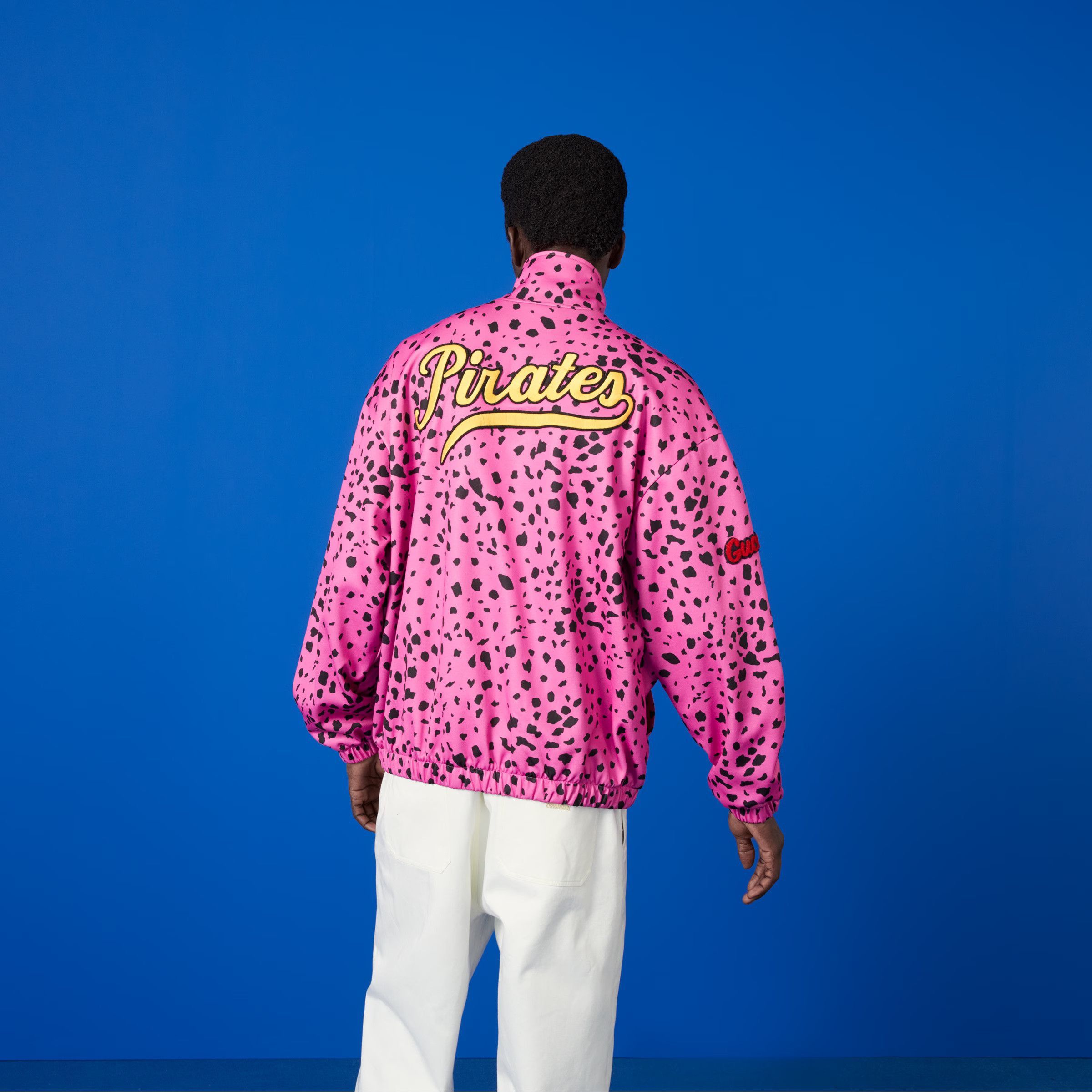 Gucci M - Gucci MLB Pirates Jersey Zip Jacket Pink Animal Prin Size US M / EU 48-50 / 2 - 3 Thumbnail