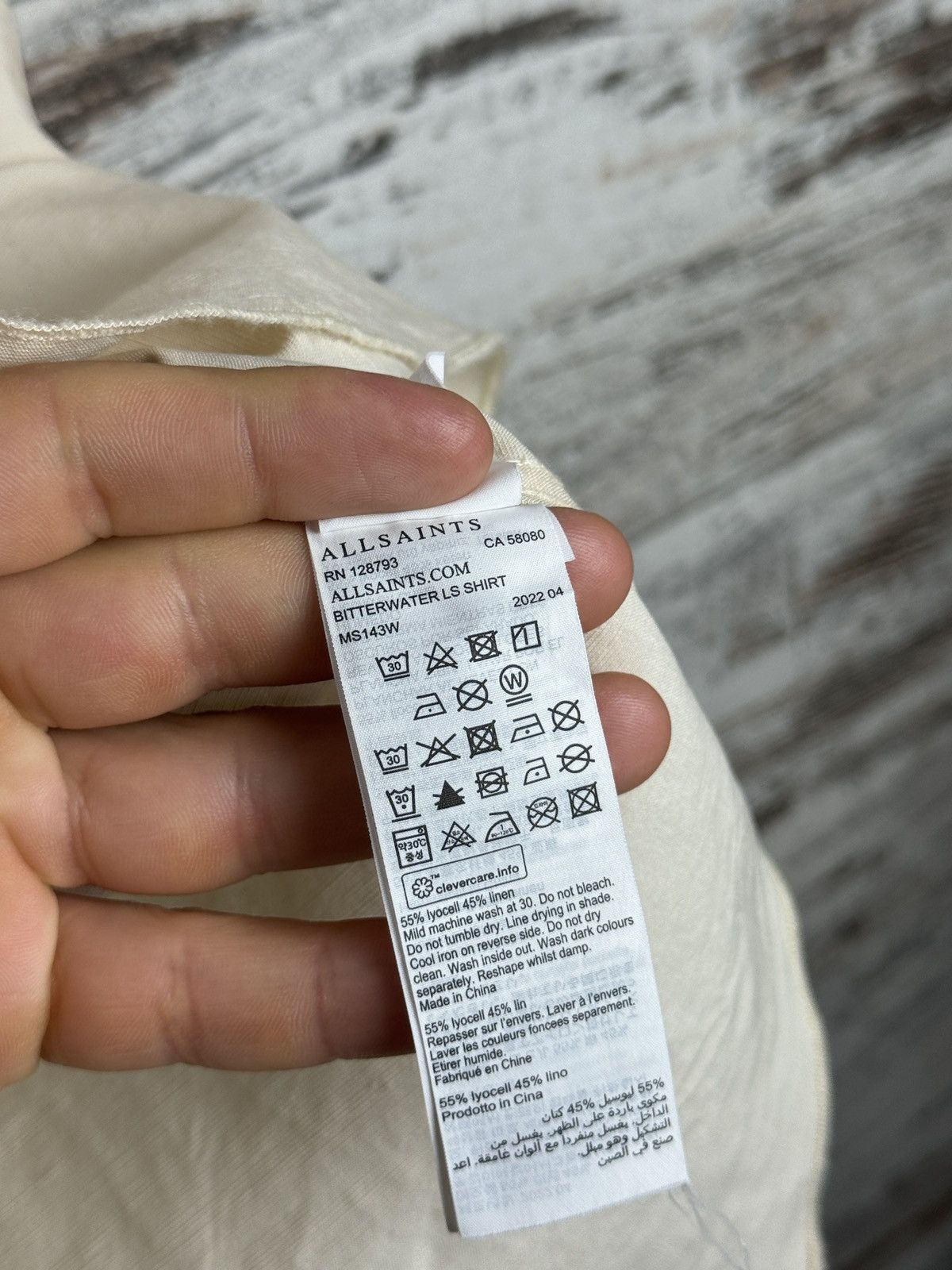 Allsaints Mens AllSaints BITTERWATER LS SHIRT button up pocket luxury Size US M / EU 48-50 / 2 - 12 Thumbnail
