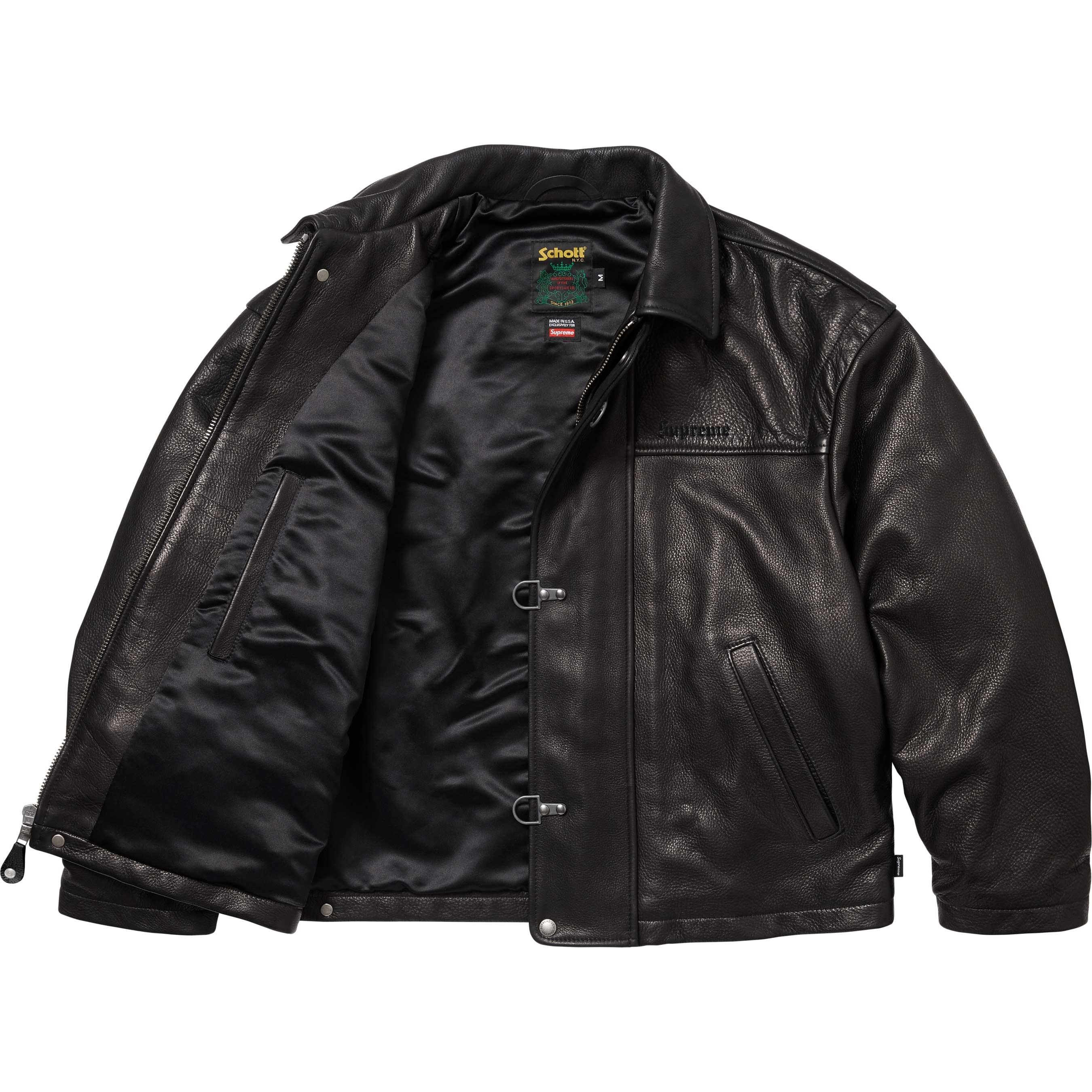 Schott × Supreme Supreme Schott Leather Clip Jacket Size US L / EU 52-54 / 3 - 2 Thumbnail