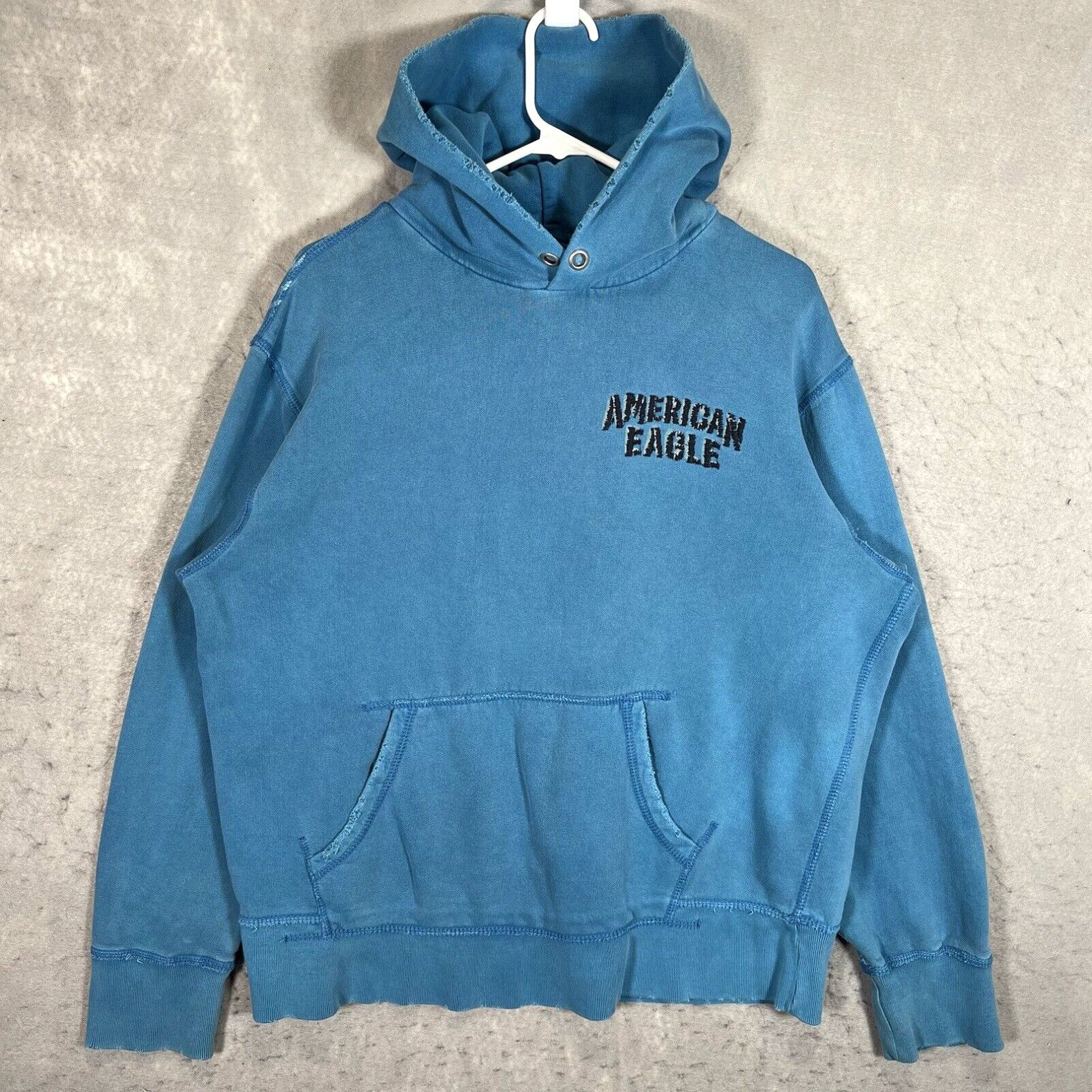 American Eagle Outfitters American Eagle Heavyweight Hoodie Sweatshirt Blue Pullover Size US L / EU 52-54 / 3 - 2 Thumbnail