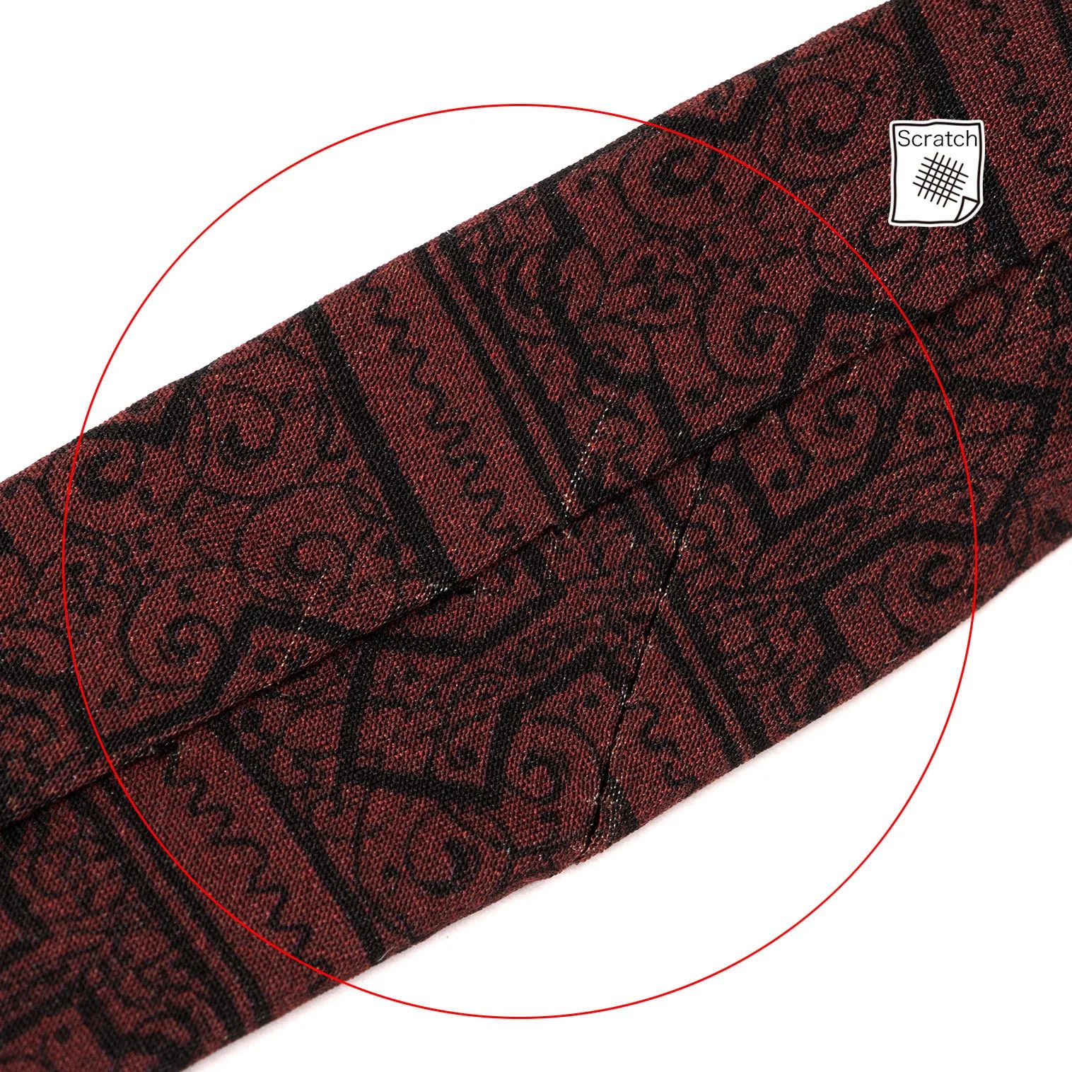 Jean Paul Gaultier Silk Tie with Bill Print in Wine and Black Size ONE SIZE - 11 Thumbnail
