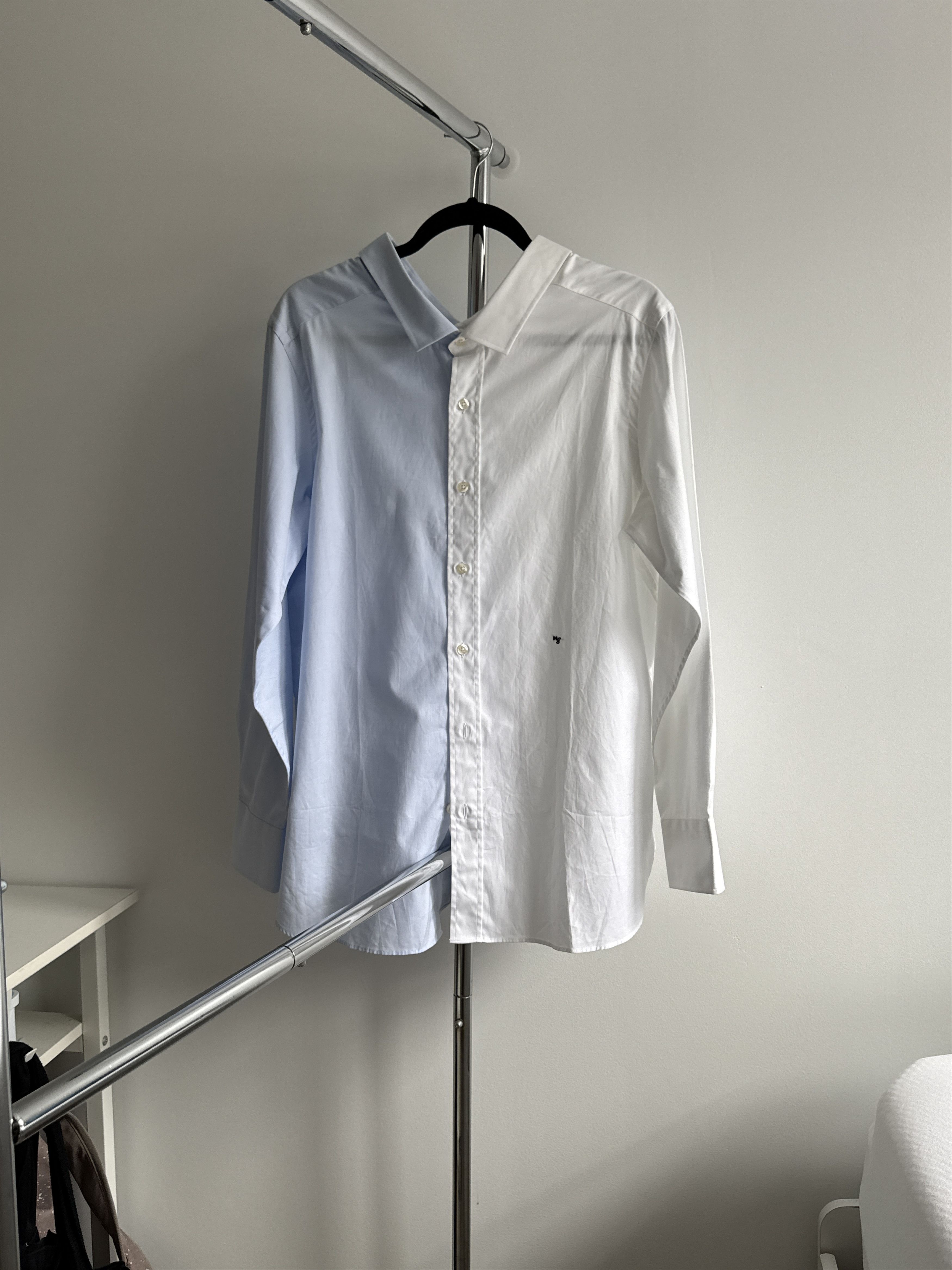 Other HOMMEGIRLS White Blue Double Side Button Shirt Trompe-l'œil Size US M / EU 48-50 / 2 - 3 Thumbnail
