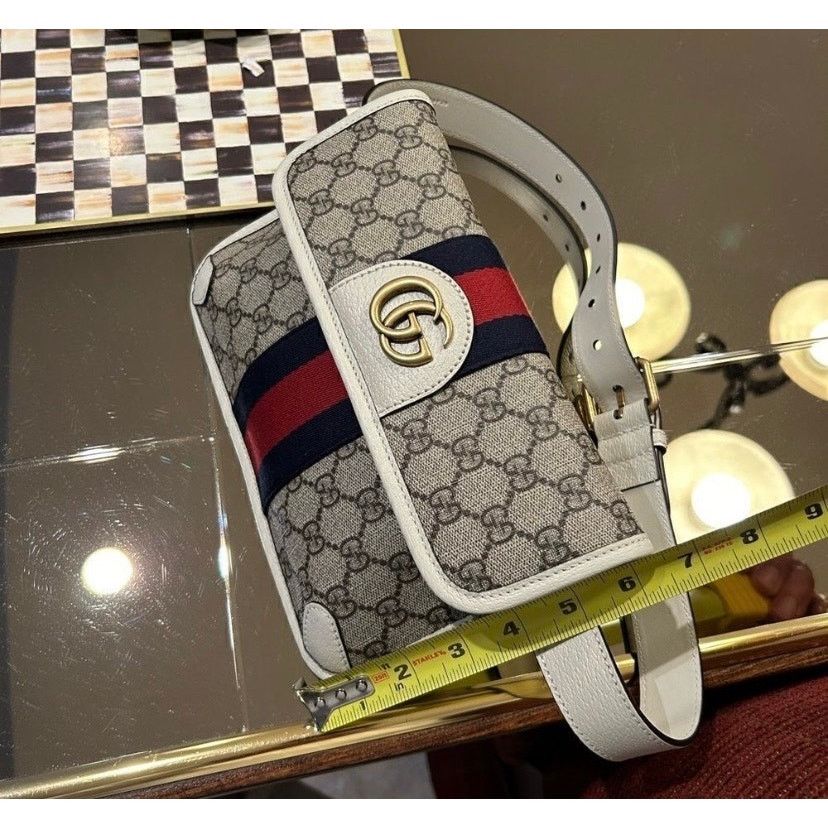 Gucci Gucci brown/white GG canvas webOphedia Belt bag 80cm/32" Size ONE SIZE - 13 Thumbnail