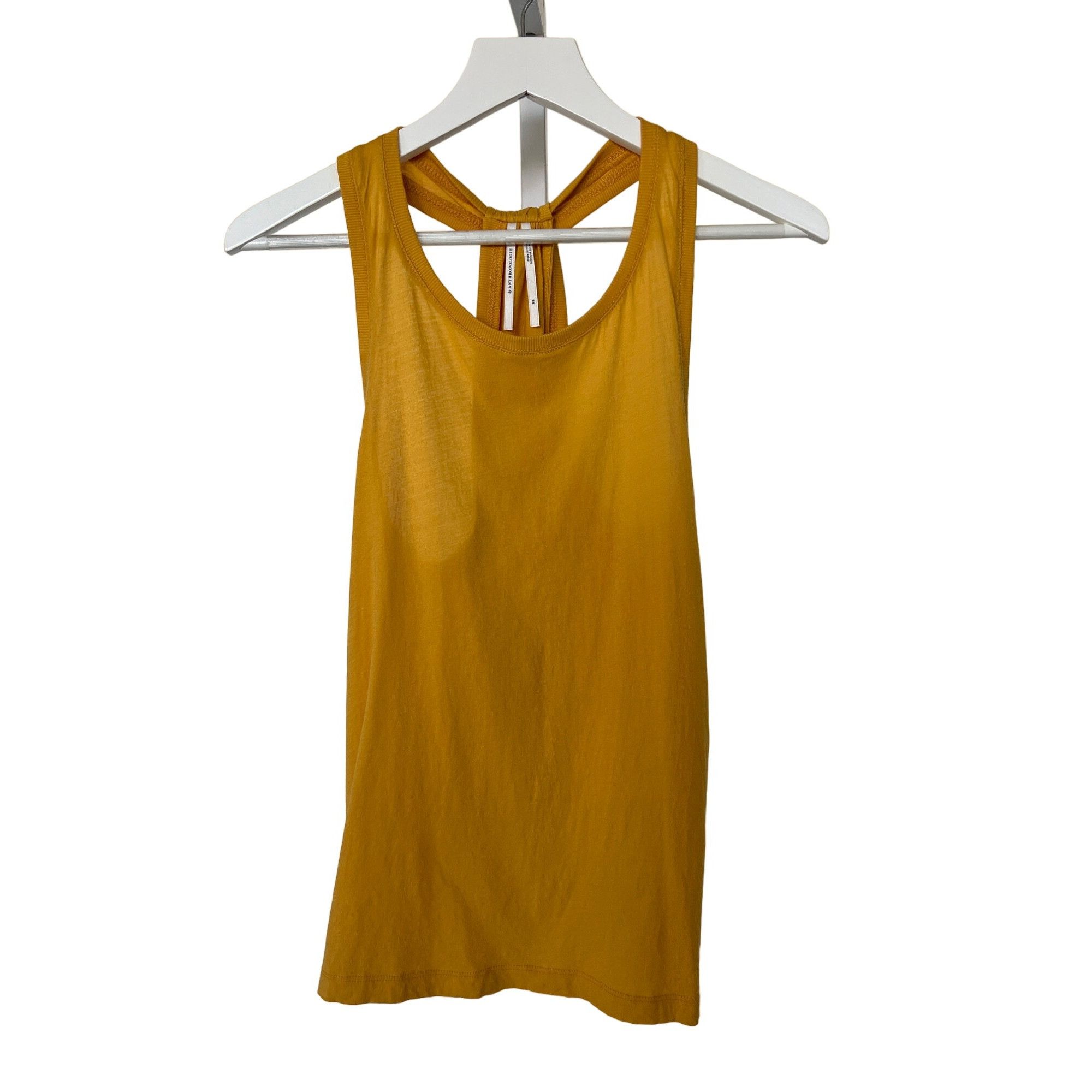 Anthropologie Anthropologie Soft Gold Cross Back Racerback Tank Top Size XS / US 0-2 / IT 36-38 - 1 Thumbnail