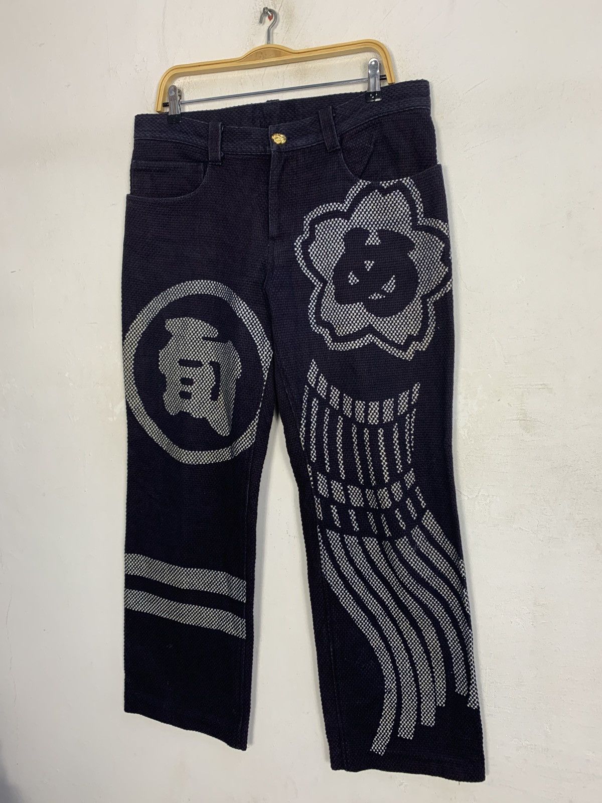 Japanese Brand Vintage Sashiko Denim Jean Karakuri Tamashi Kapital Size US 34 / EU 50 - 3 Thumbnail