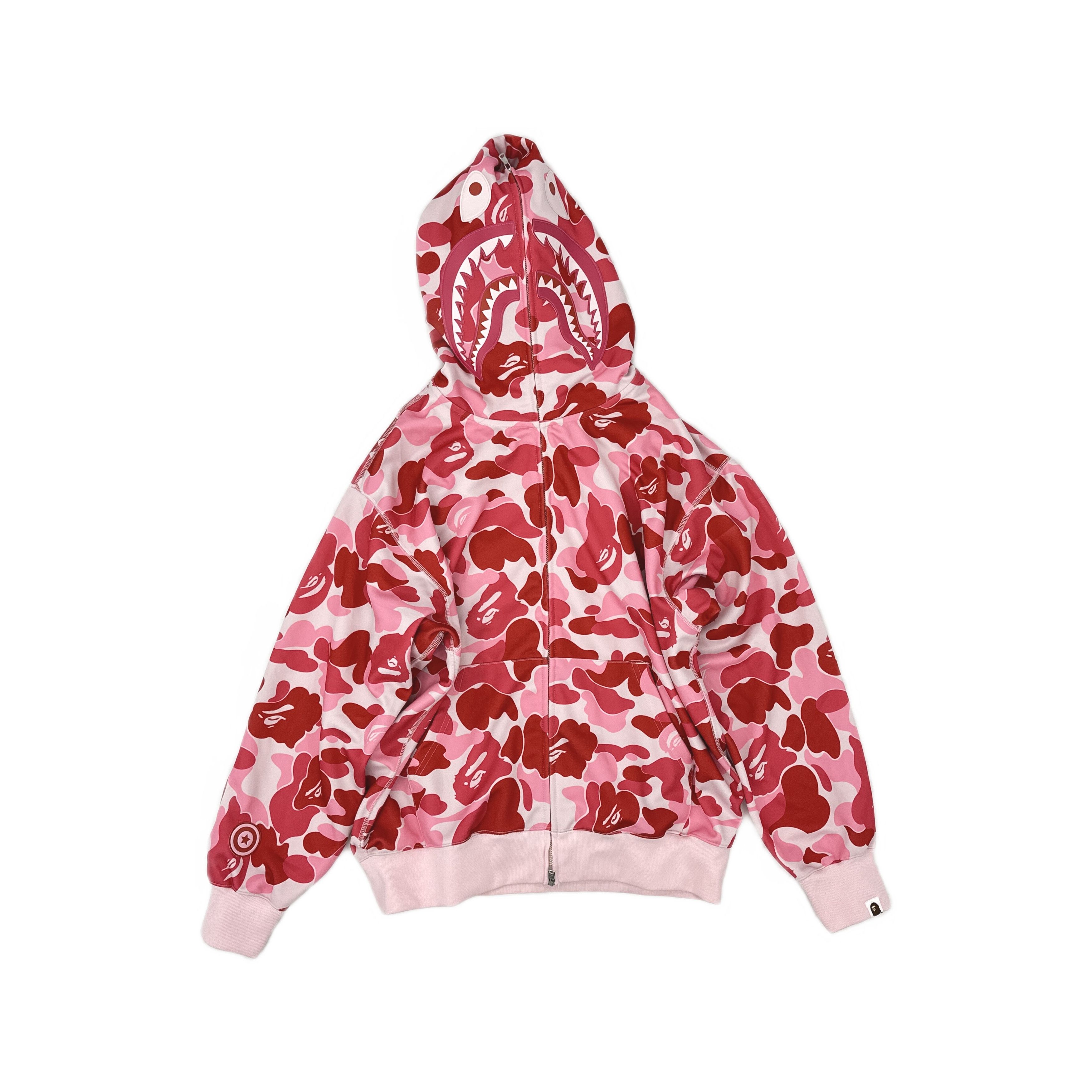 Bape A Bathing Ape Pink Camo Shark Hoodie Size M Size US M / EU 48-50 / 2 - 1 Thumbnail