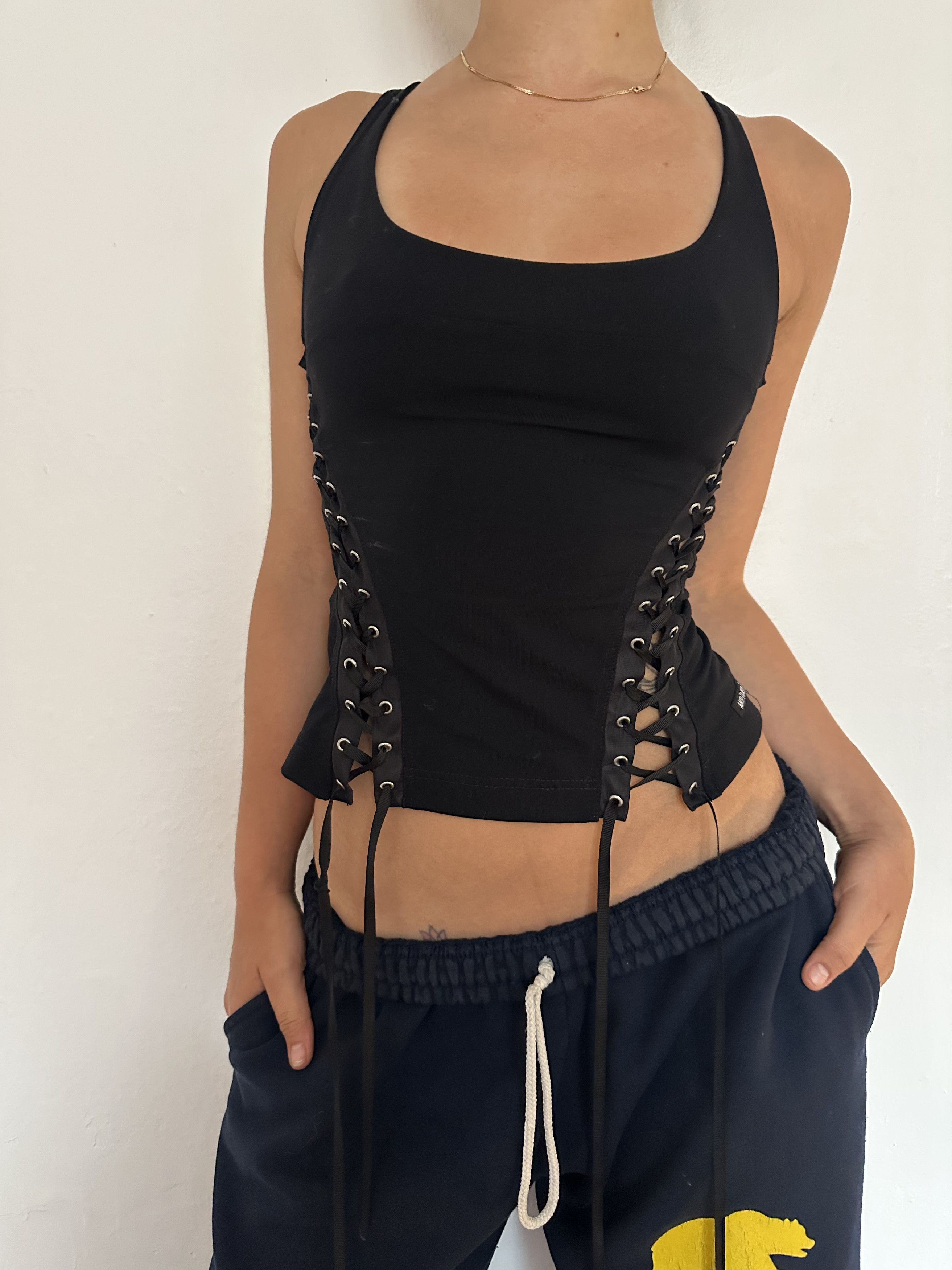 FUZZI Ant-Flirt Vintage French Brand Tank Top Size XS / US 0-2 / IT 36-38 - 2 Thumbnail