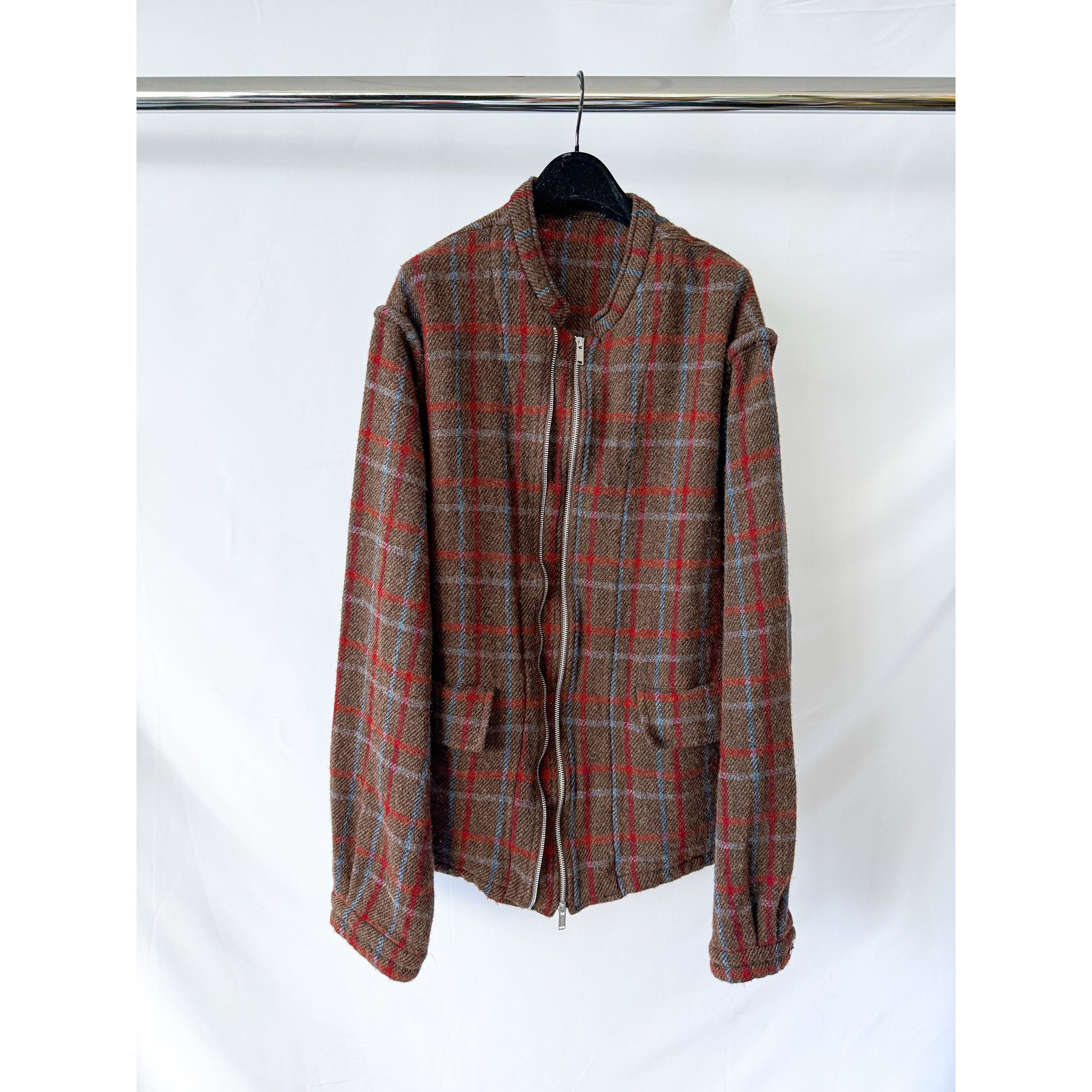 Undercover UNDERCOVER Brown Wool Check Jacket Size US XXL / EU 58 / 5 - 13 Thumbnail