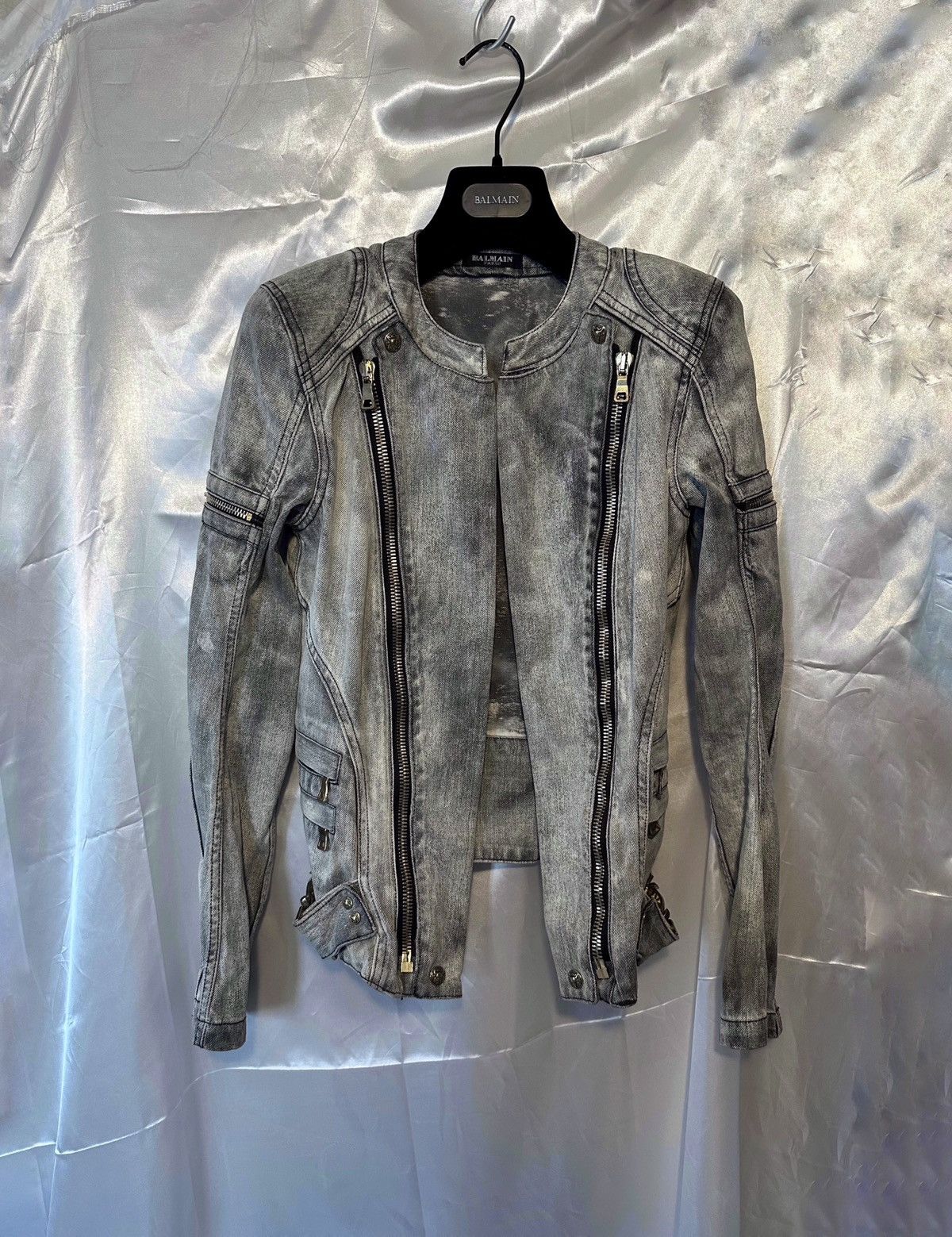 Balmain Balmain SS12 Zip Denim Jacket Size US S / EU 44-46 / 1 - 1 Thumbnail