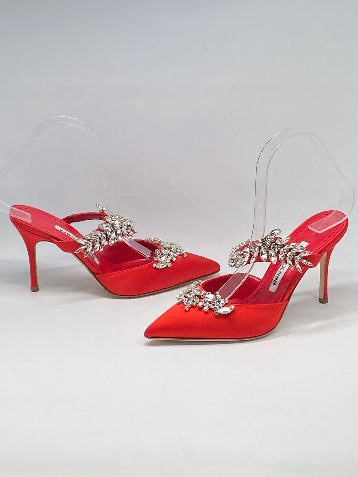 Manolo Blahnik Manolo Blahnik Lurum 90MM Embellished Satin Mules size 36 Size US 6 / IT 36 - 5 Thumbnail