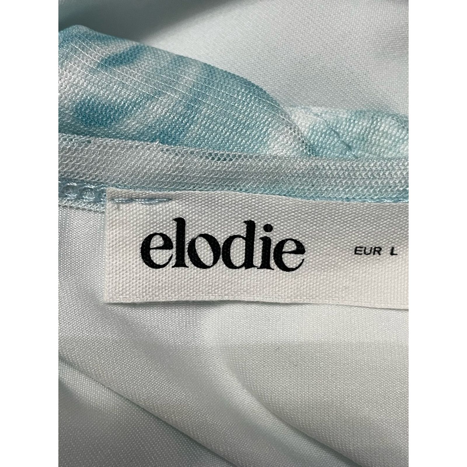 Other Elodie Tie Dye Top Long Sleeve Open Back Tie Blue L NWOT Size L / US 10 / IT 46 - 6 Thumbnail