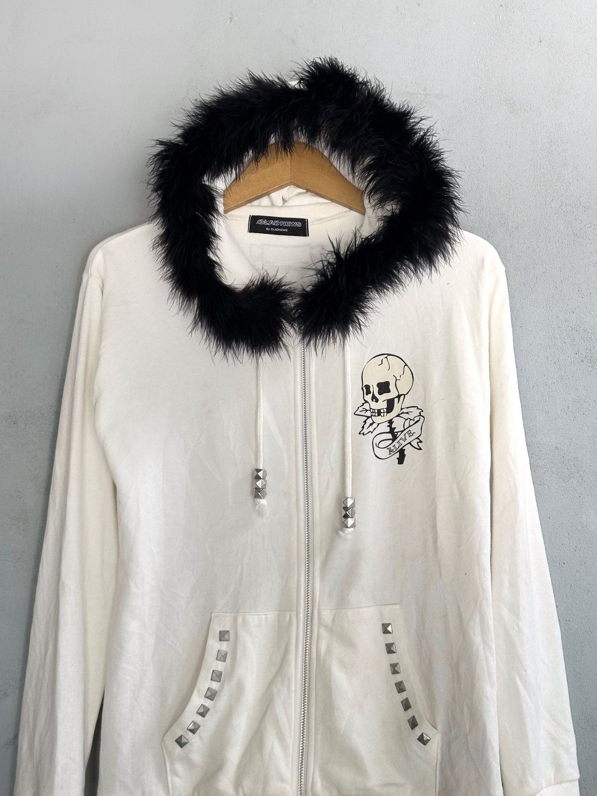 14th Addiction × Japanese Brand × Le Grande Bleu (L.G.B.) 💥 fur hoodie studded gladnews skull skelton ifsxstyle lgb Size US M / EU 48-50 / 2 - 3 Thumbnail