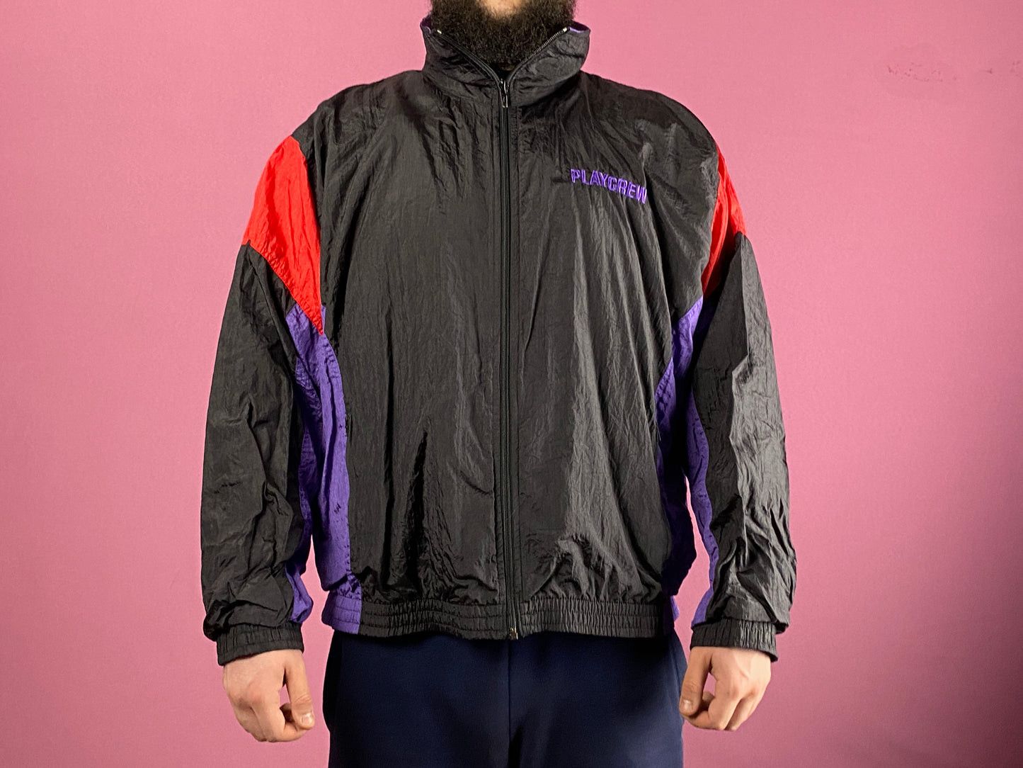 Vintage 90s Playcrew Vintage Men's Windbreaker Jacket - XL Size US XL / EU 56 / 4 - 3 Thumbnail