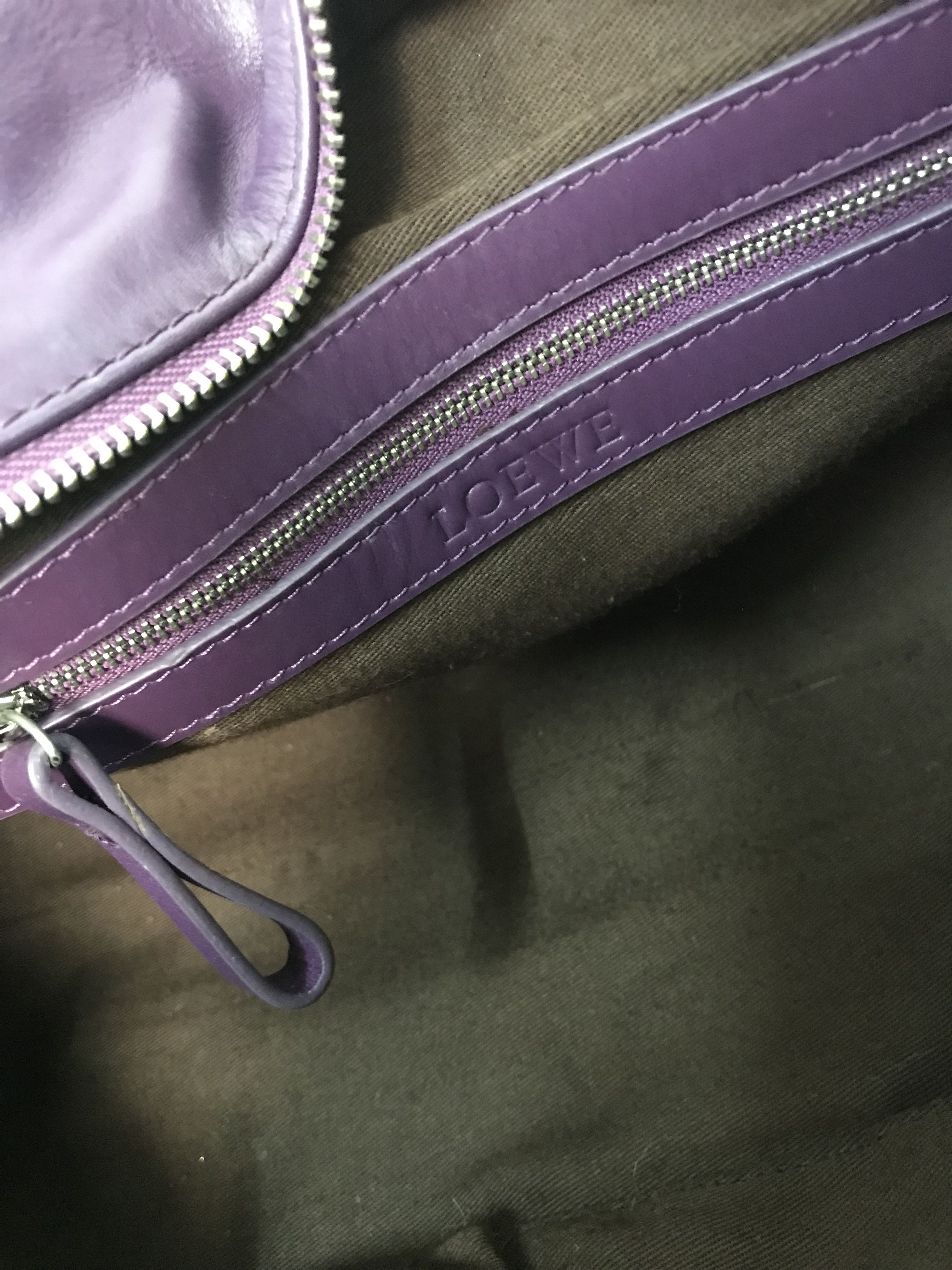 Loewe Loewe Purple Leather HandBag Size ONE SIZE - 12 Thumbnail