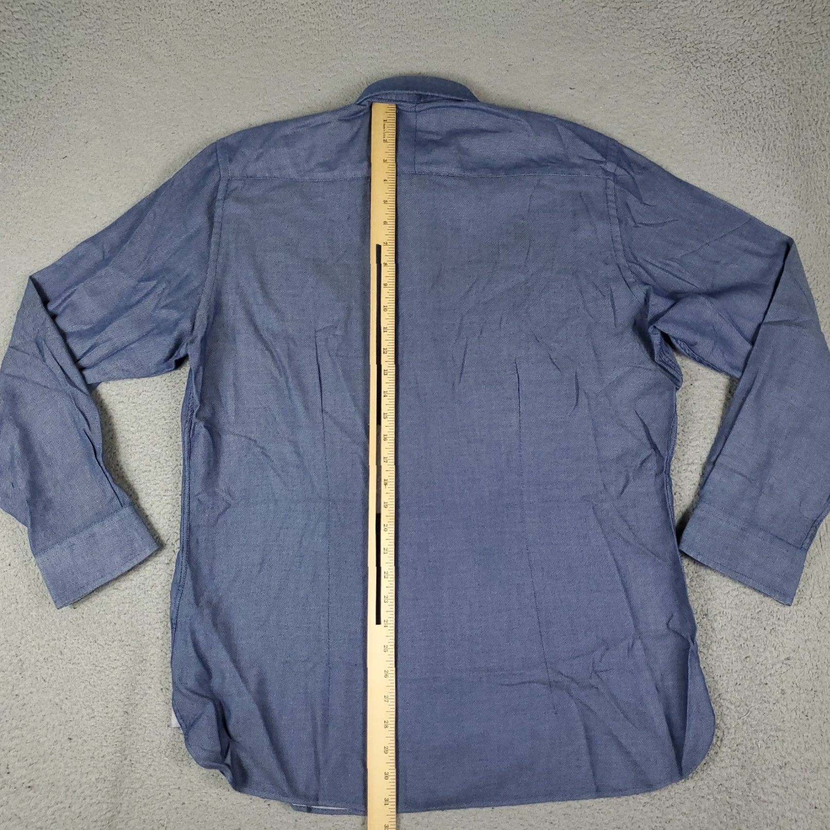 Ted Baker Ted Baker London Shirt Mens 16.5 Blue Endurance Dress Button Up Long Sleeve Shirt Size 42R - 5 Thumbnail