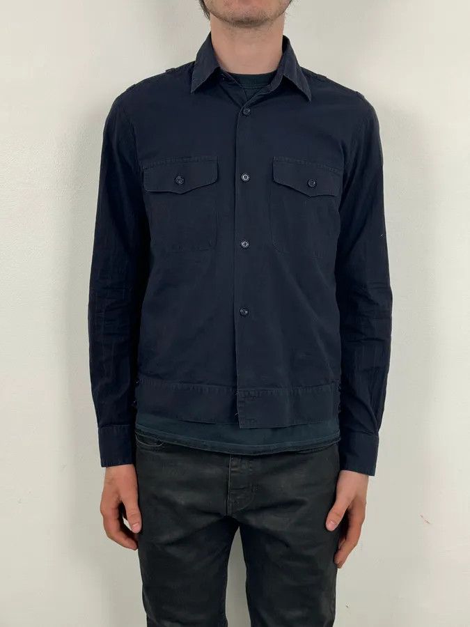 Dries Van Noten Dries Van Noten Navy Tactical Pockets Shirt Size US S / EU 44-46 / 1 - 2 Thumbnail
