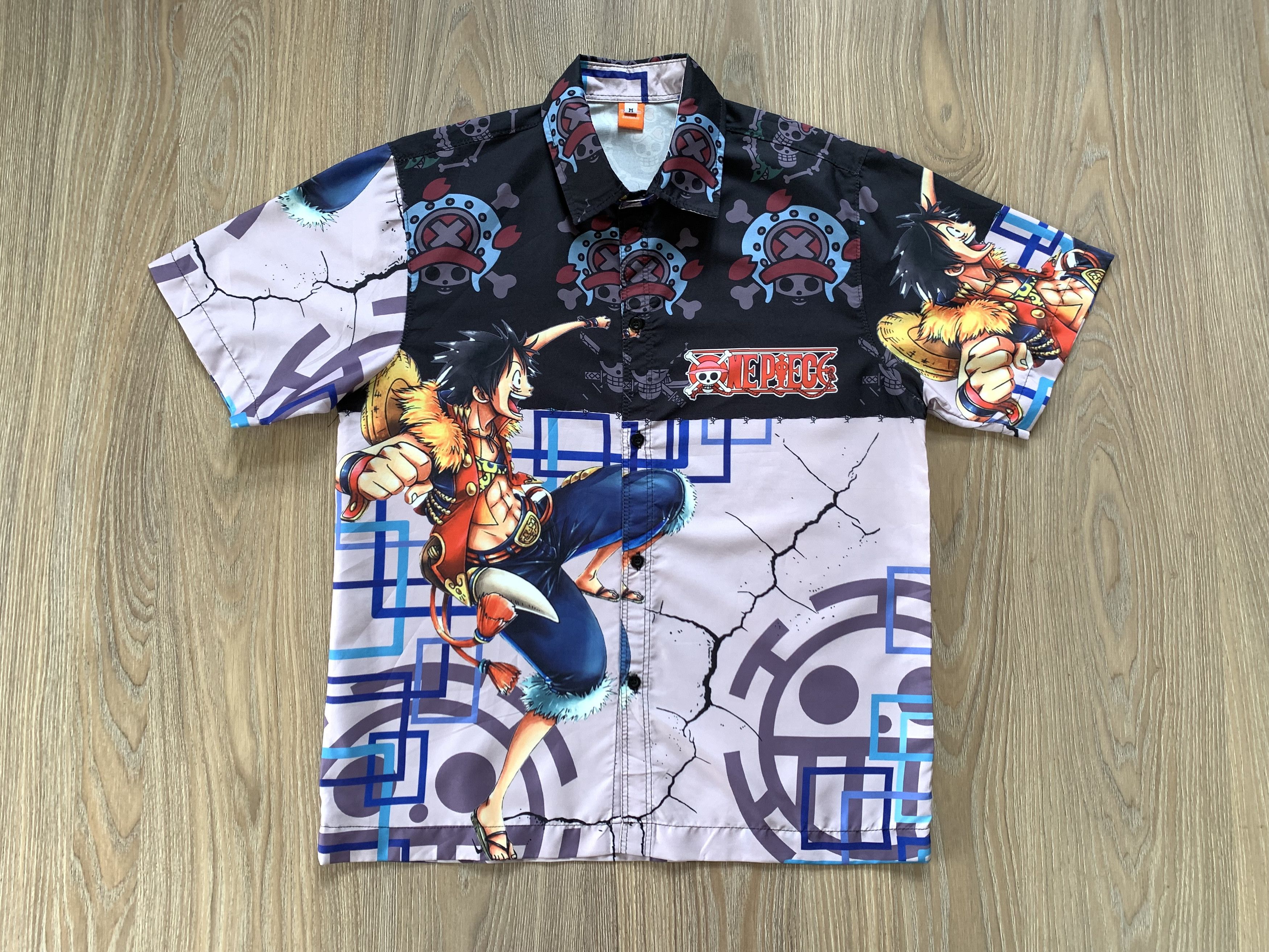 Anime × One Piece One Piece Full Printed Button Up Short Sleeve Shirt Size US M / EU 48-50 / 2 - 2 Thumbnail