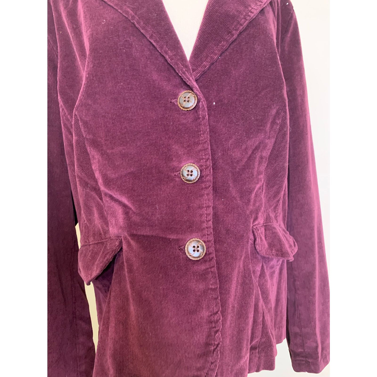 St. Johns Bay St. John's Bay stretch purple corduroy casual blazer size XL Size XL / US 12-14 / IT 48-50 - 8 Thumbnail
