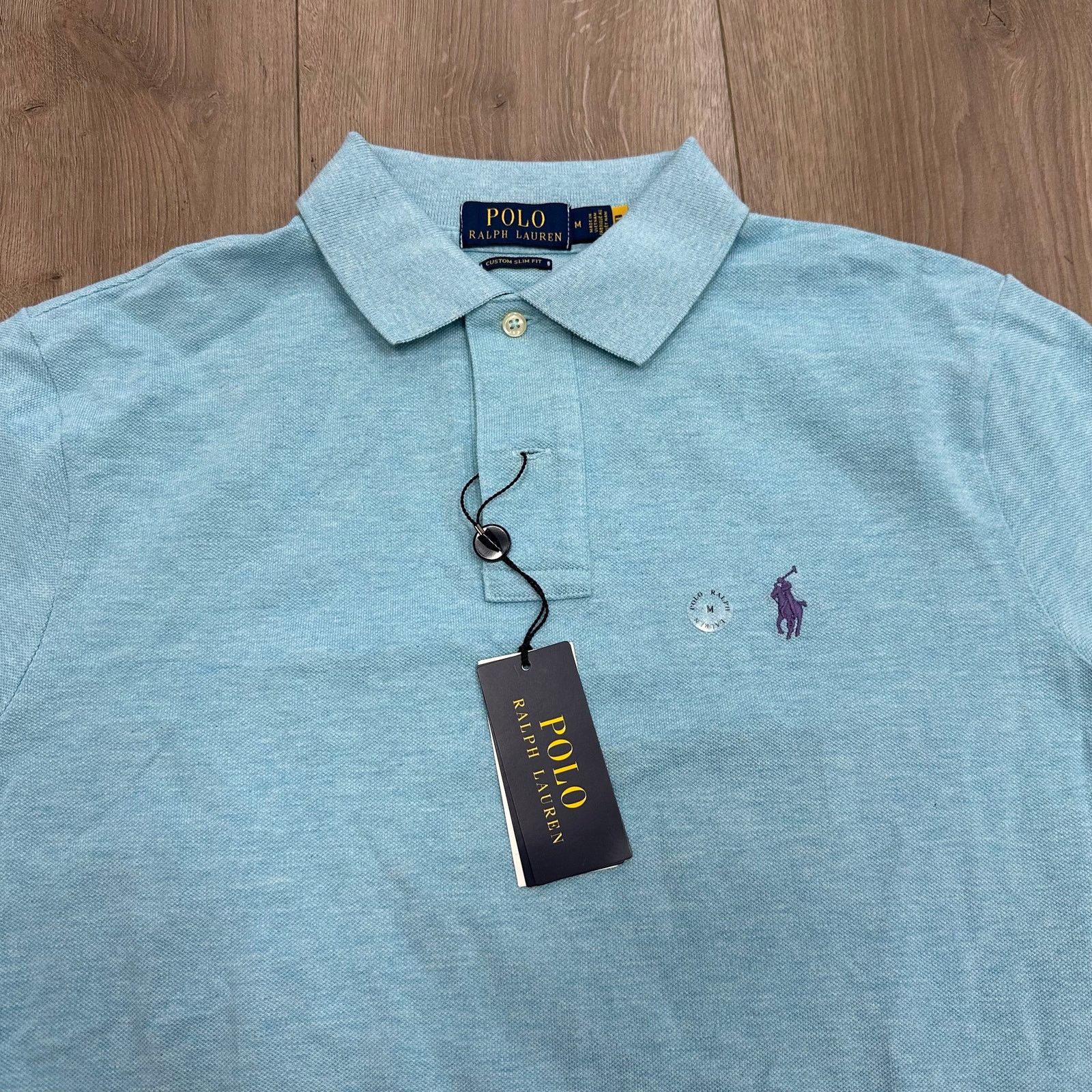 Polo Ralph Lauren New Polo Ralph Lauren Custom Slim Fit Blue Polo Shirt Medium Size US M / EU 48-50 / 2 - 3 Thumbnail