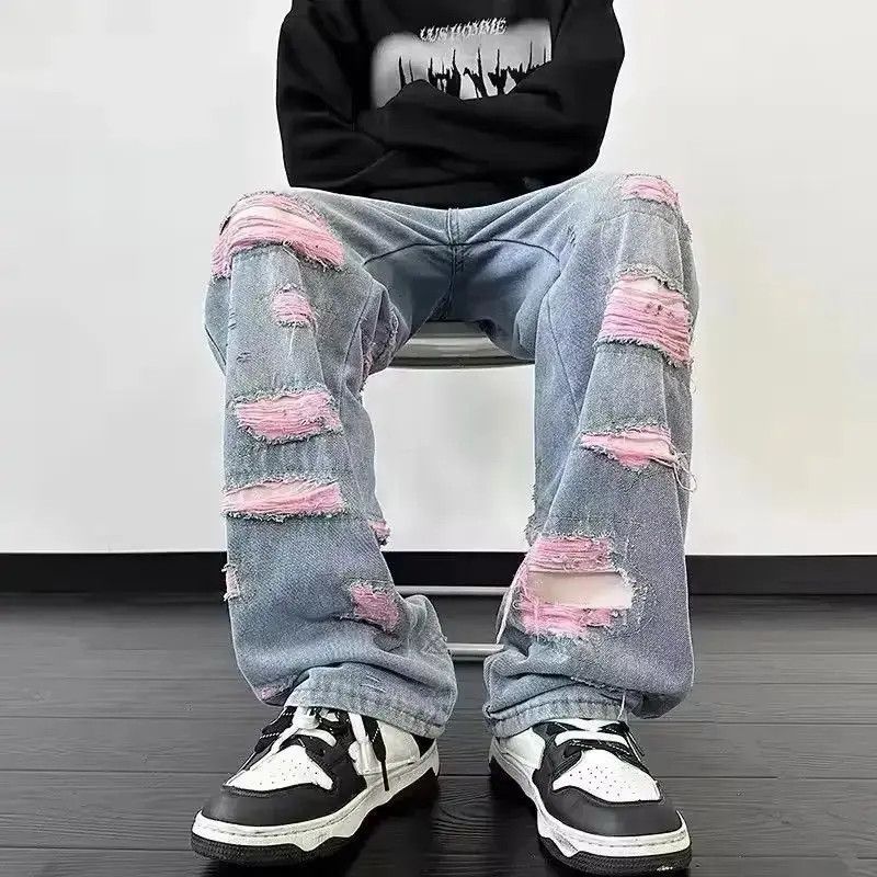 Japanese Brand Stacked Ripped Jeans Pant Size US 32 / EU 48 - 5 Thumbnail