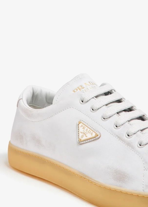 Prada o1mt1gz0225 Low-Top Sneakers in White Size US 6 / EU 39 - 2 Thumbnail