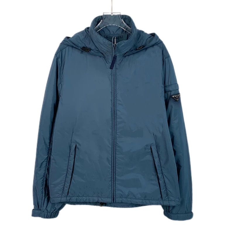 Prada Prada Blue triangle logo hooded zipper jacket 2501-Nextarro Size US S / EU 44-46 / 1 - 1 Thumbnail