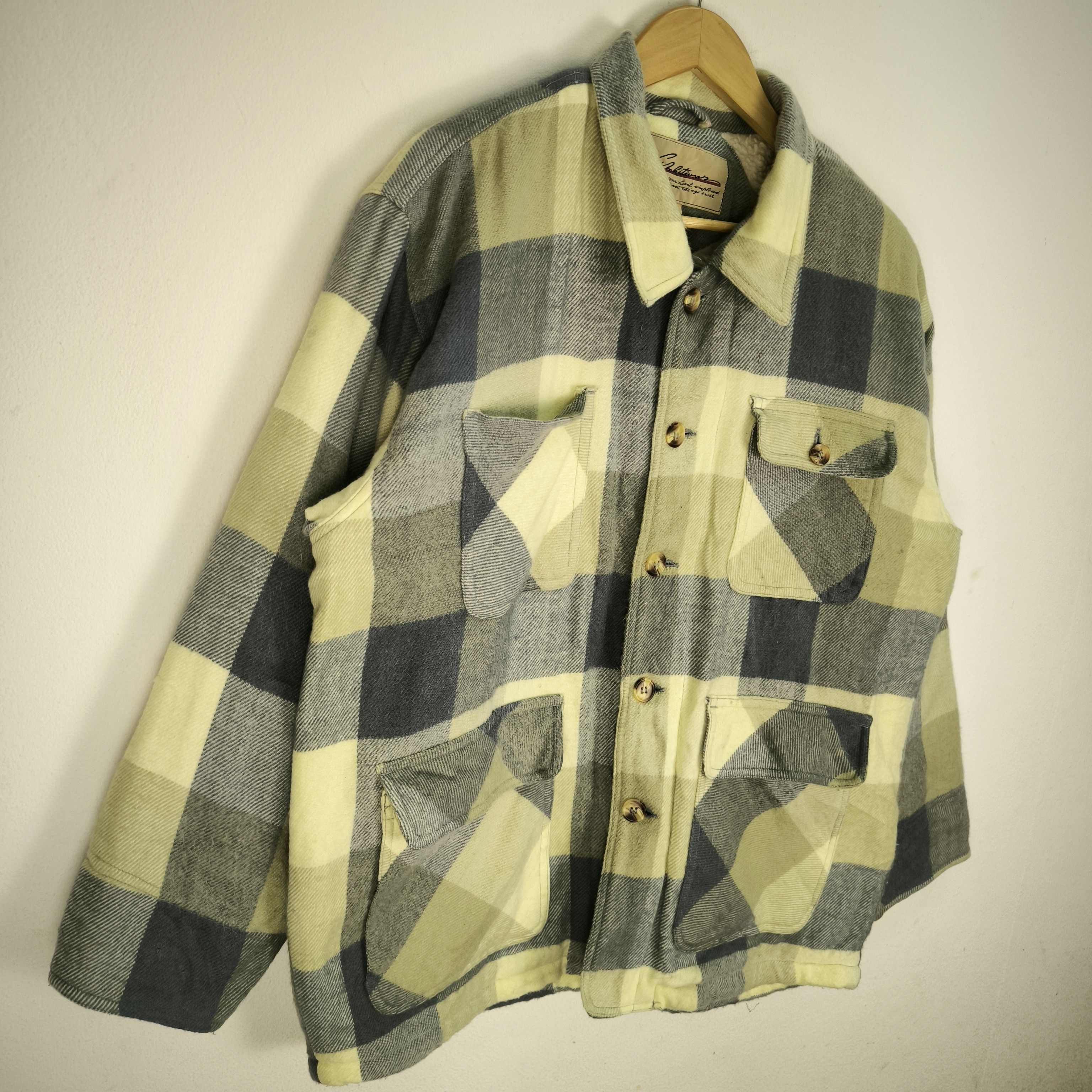 Flannel Rare Japanese Brand Sherpa Flannel Jacket Size US L / EU 52-54 / 3 - 2 Thumbnail