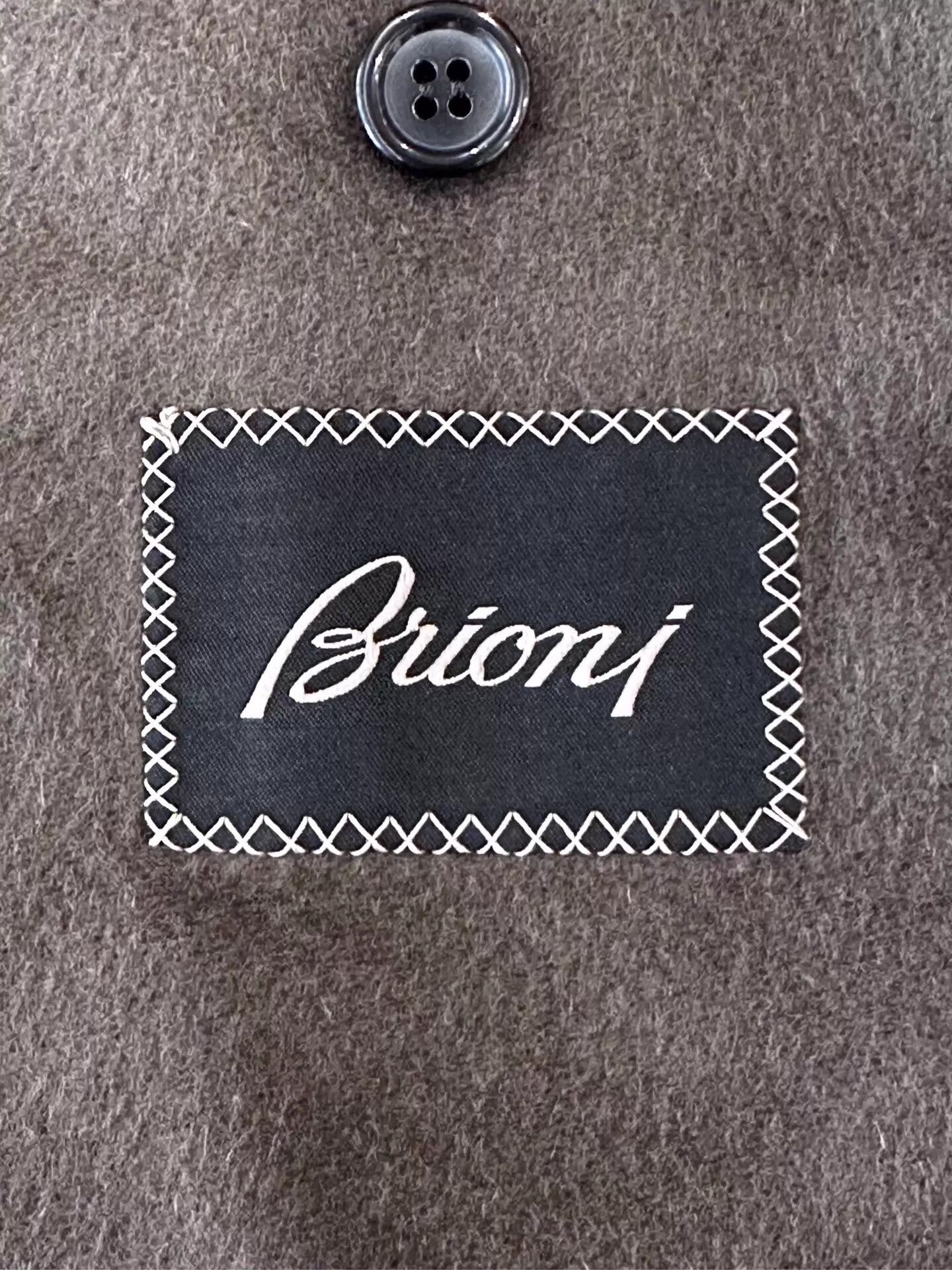 Brioni Brioni Men's Taupe Cashmere Double-Breasted Overcoat 48 Size US M / EU 48-50 / 2 - 5 Thumbnail