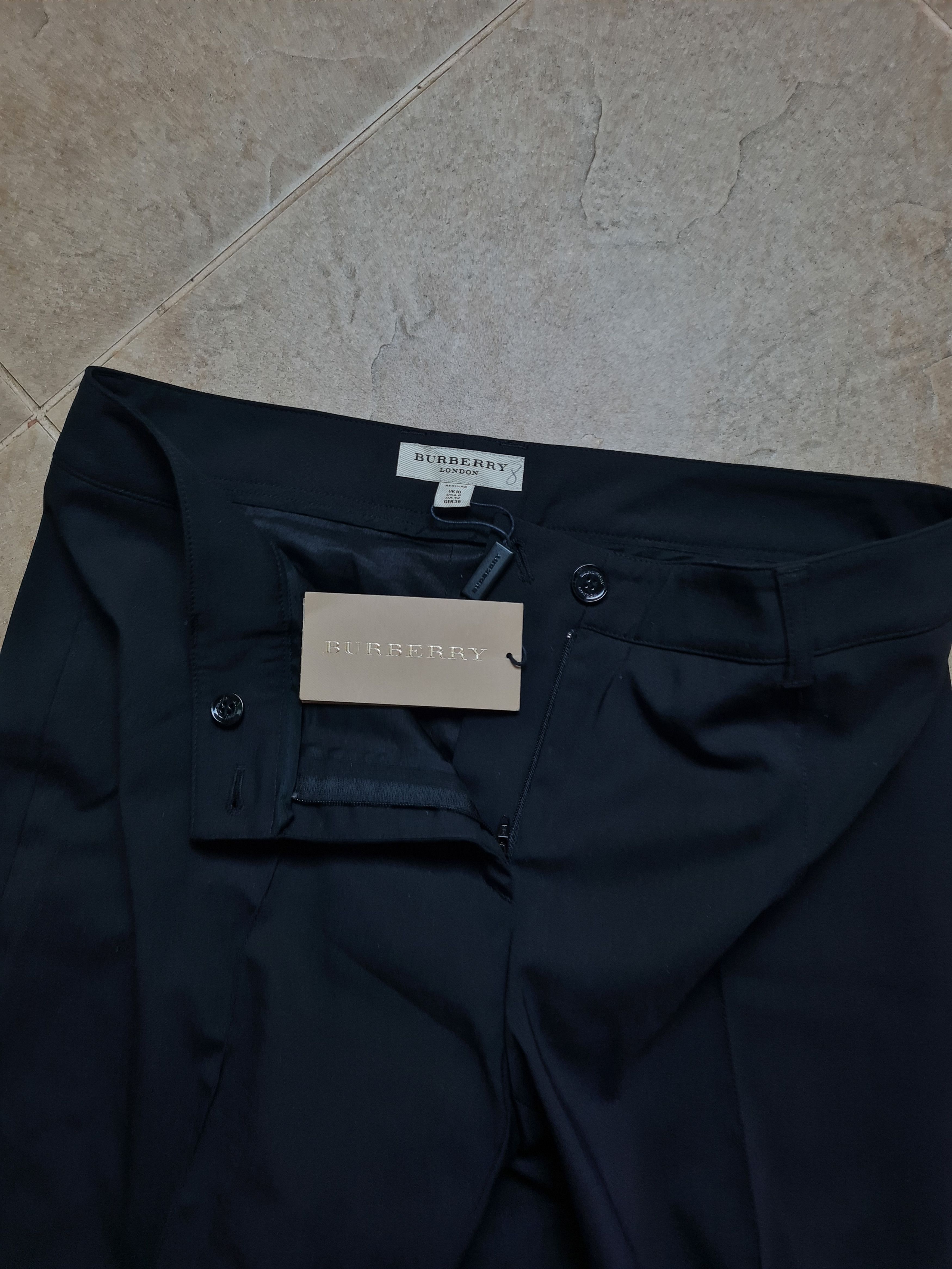 Burberry Vintage Pant Burberry London Wool Black Dress womens Pants Size 32" / US 10 / IT 46 - 19 Thumbnail