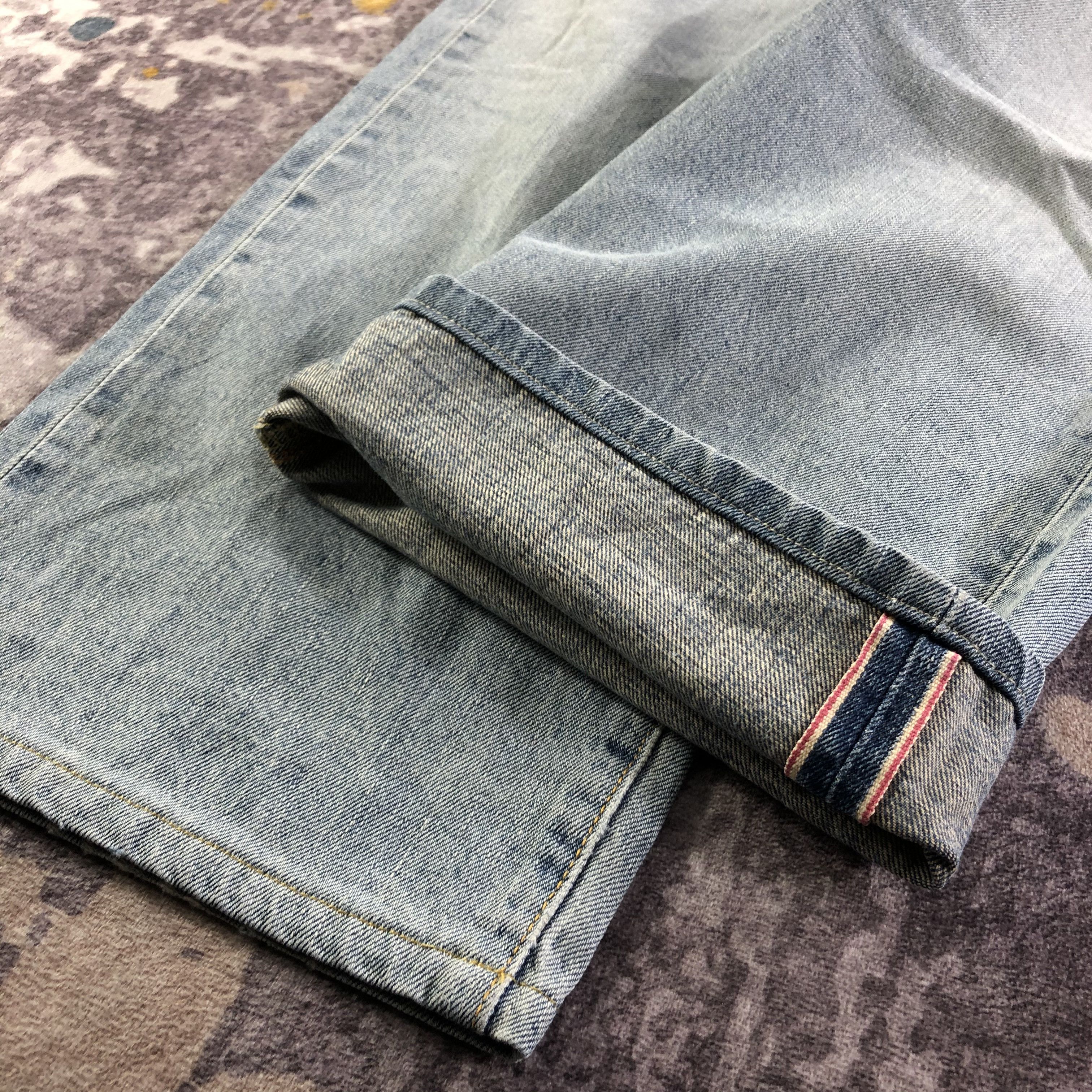 Edwin Vintage Light Wash Edwin 505 Selvedge Jeans-JM3634 Size US 33 - 6 Thumbnail