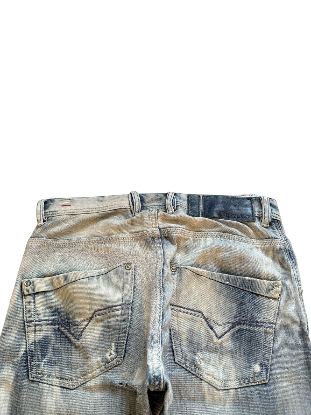 Diesel Vintage Diesel Krooley Bleached Distressed Jeans Size US 31 - 8 Thumbnail