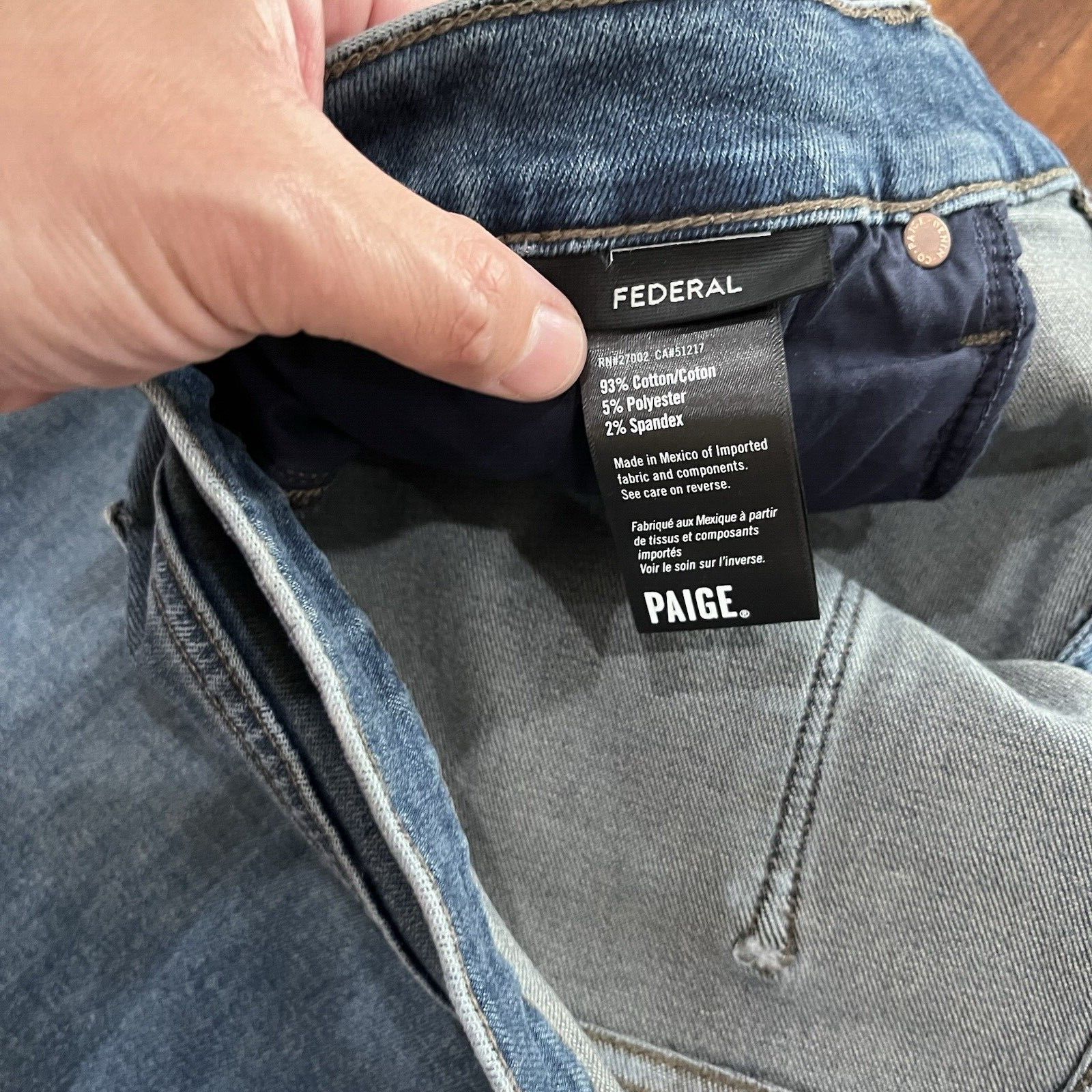 Paige Paige Jeans Men's Transcend Federal Slim Straight Size 36x32 Size US 36 / EU 52 - 7 Thumbnail