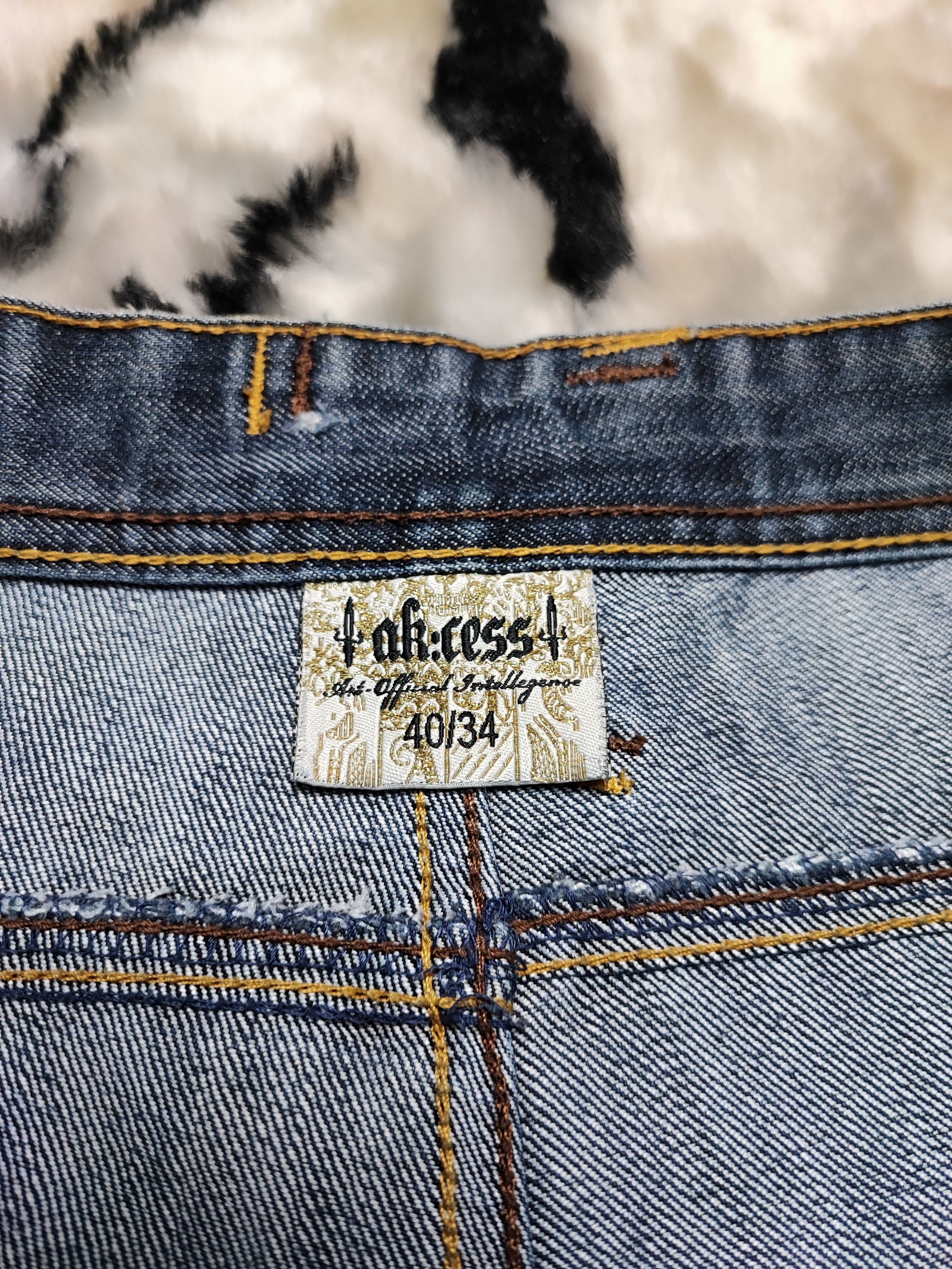 Affliction Skull Jeans Baggy Design by AC:CESS Size US 38 / EU 54 - 10 Thumbnail