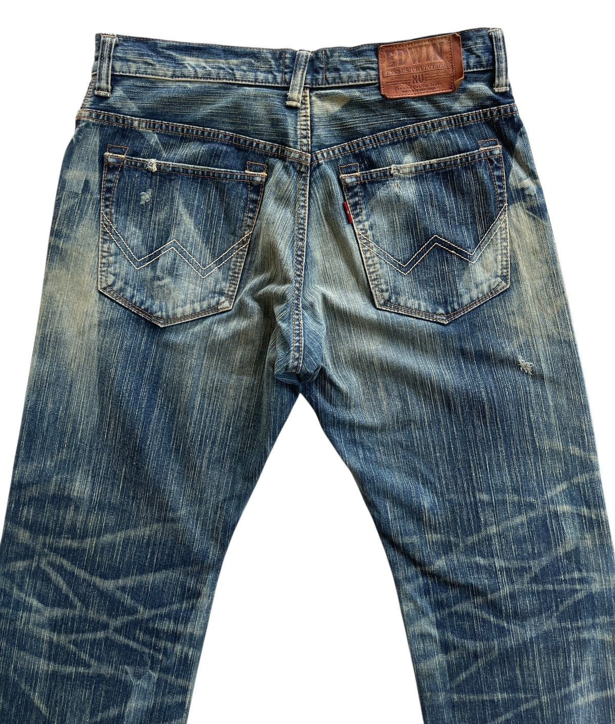 Vintage Vintage Edwin Distressed Rusty Denim Size US 34 / EU 50 - 4 Thumbnail