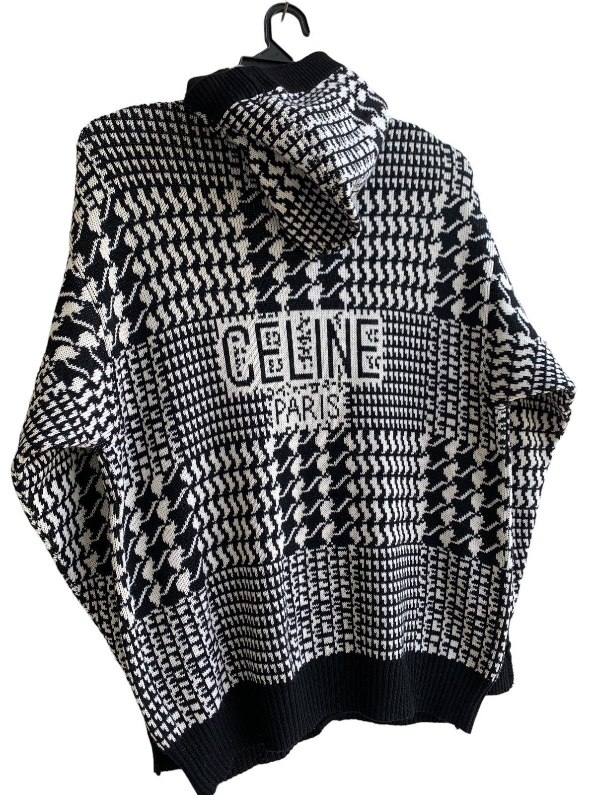 Celine Celine Paris Logo Knitted Hoodie Size S / US 4 / IT 40 - 3 Thumbnail